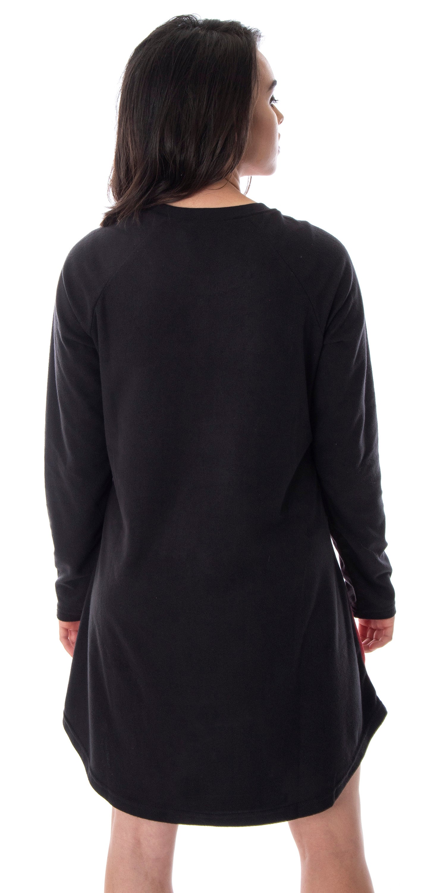 Star Trek Next Generation Women's Juniors Picard Raglan Nightgown Sleep Shirt