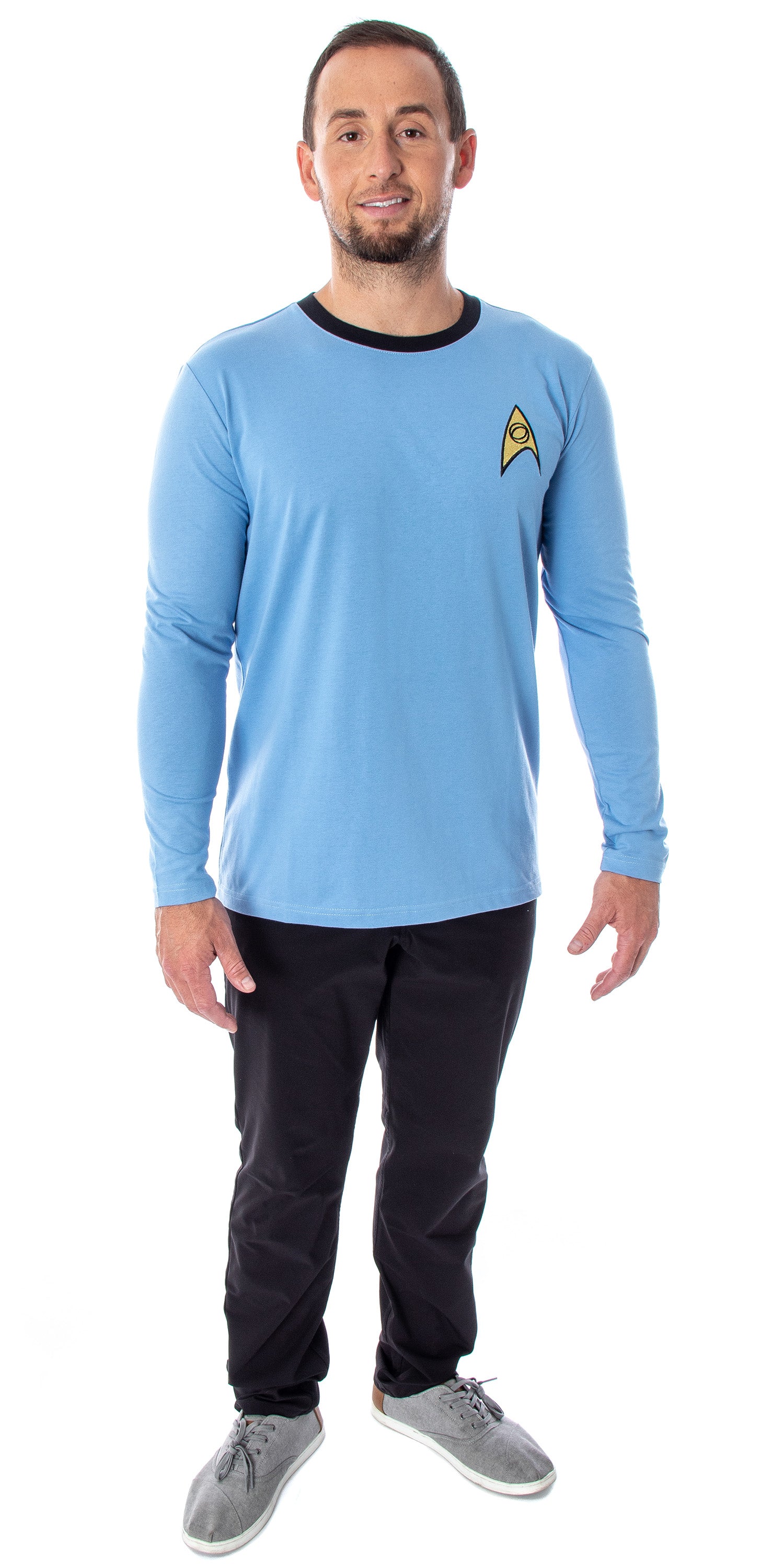 Star Trek The Original Series Men's Costume Long Sleeve Shirt - Kirk, Spock