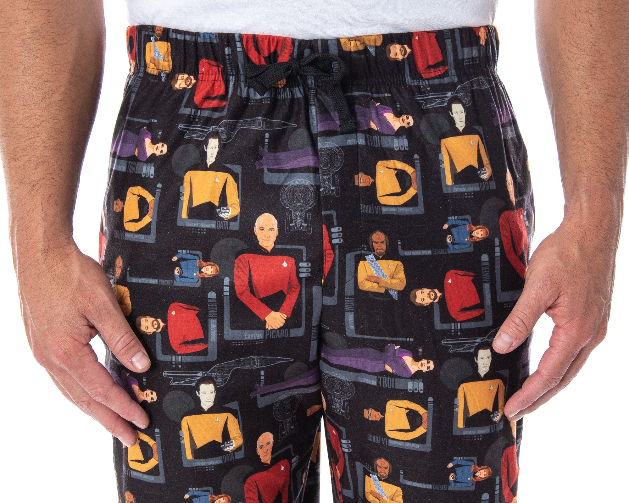 Star Trek The Next Generation Men's Allover Character Sleep Pajama Pants
