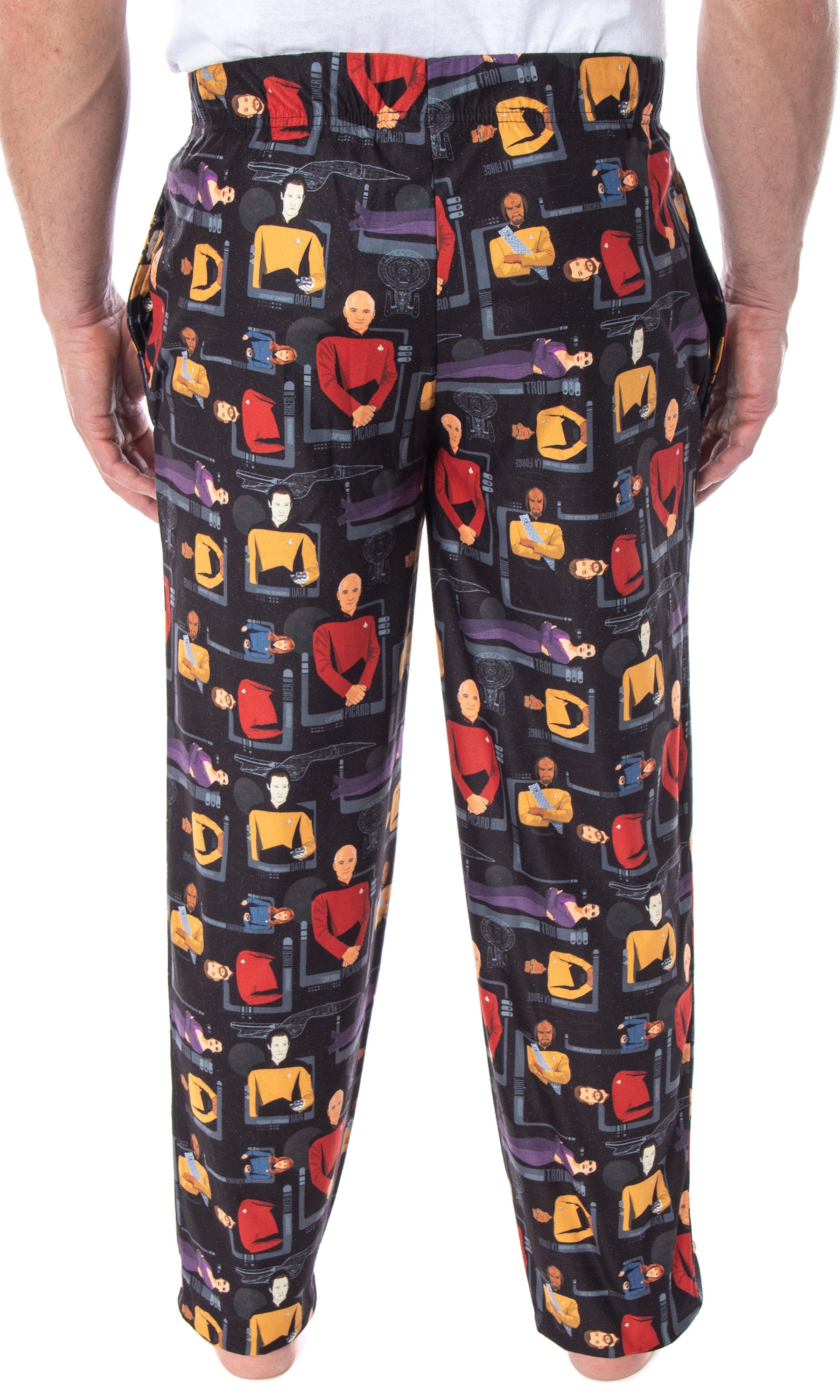 Star Trek The Next Generation Men's Allover Character Sleep Pajama Pants