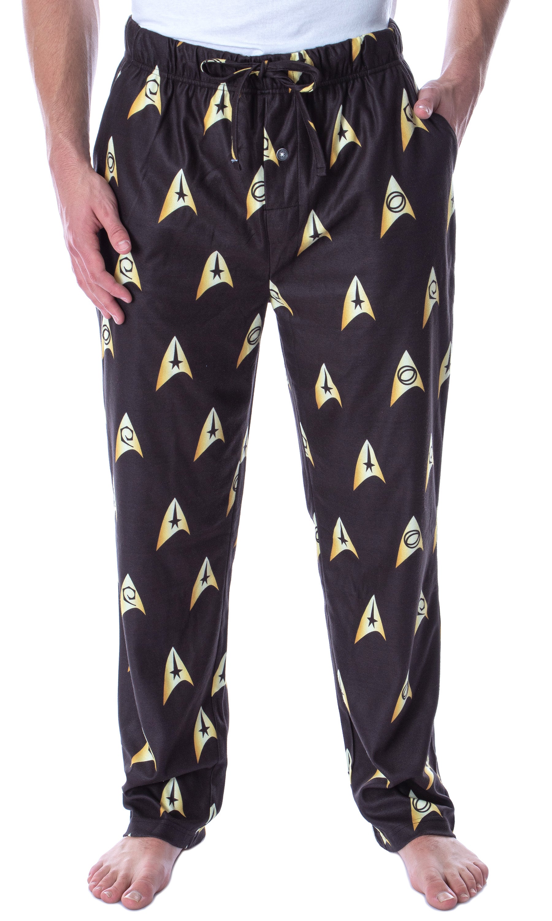 Star Trek The Original Series Men's Allover Starfleet Insignia Pajama Pants