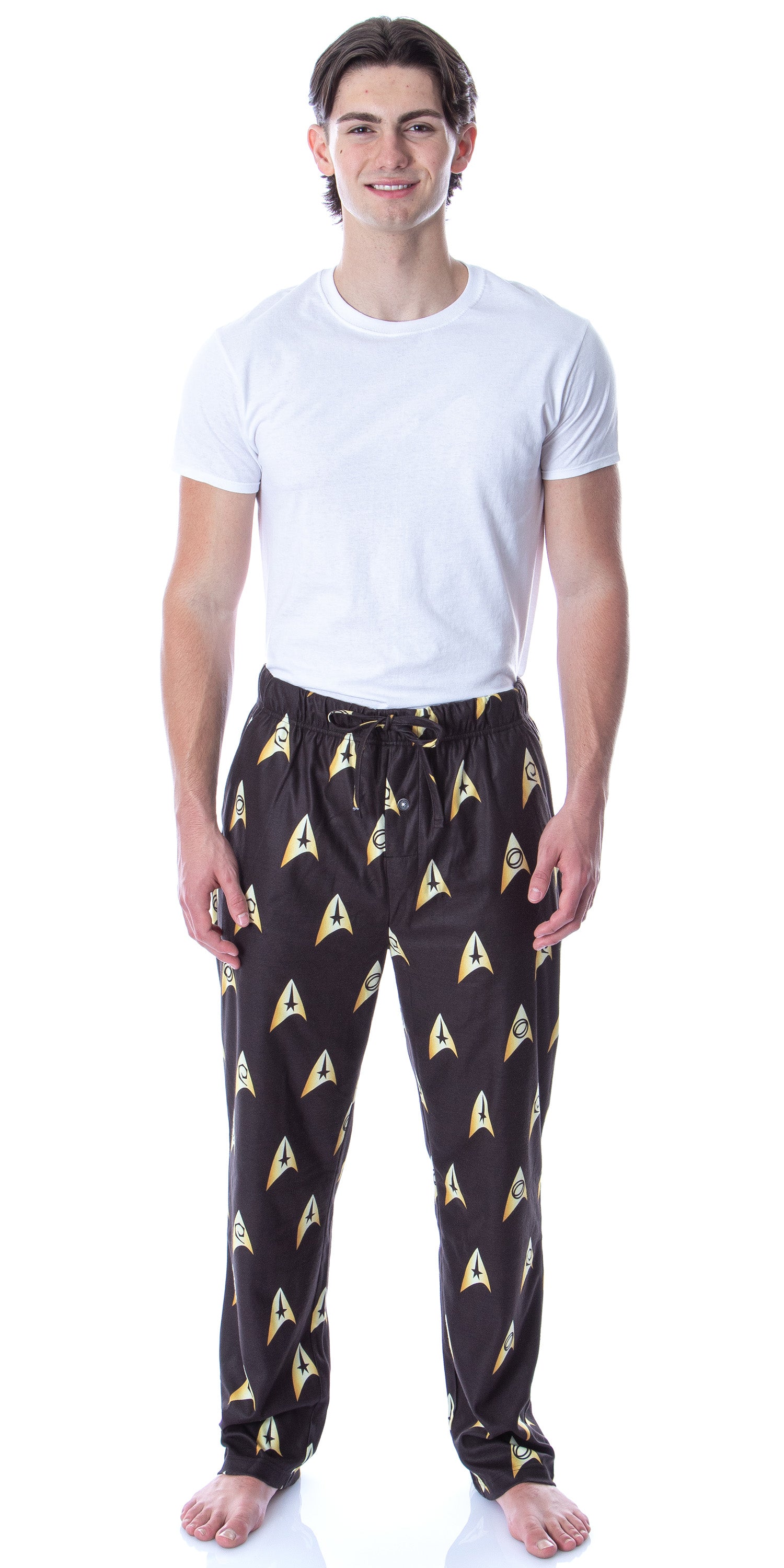 Star Trek The Original Series Men's Allover Starfleet Insignia Loungewear Pajama Pants (4X-Large)
