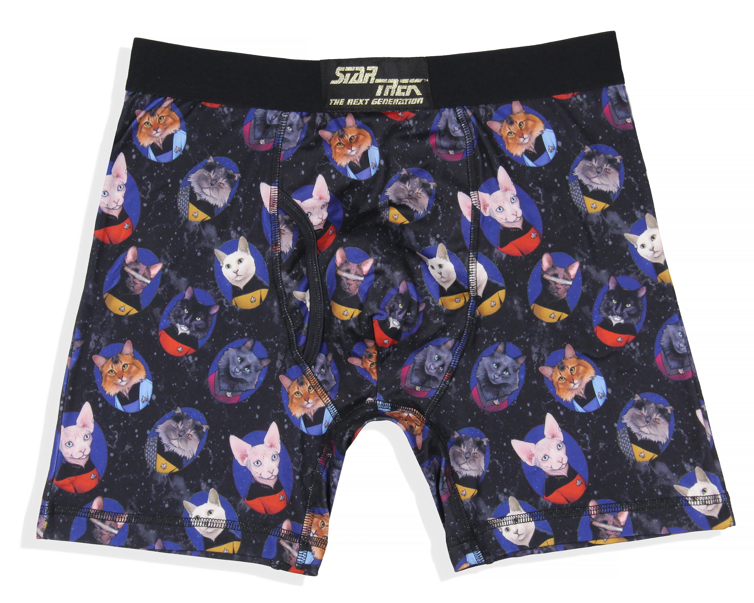 Star Trek Men's The Next Generation Cat Characters Boxer Briefs Underwear