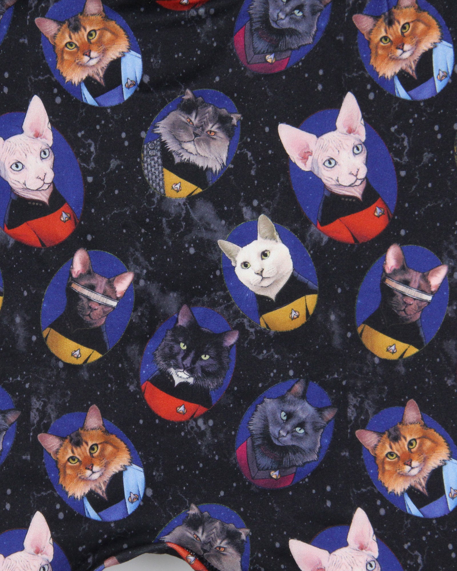 Star Trek Men's The Next Generation Cat Characters Boxer Briefs Underwear