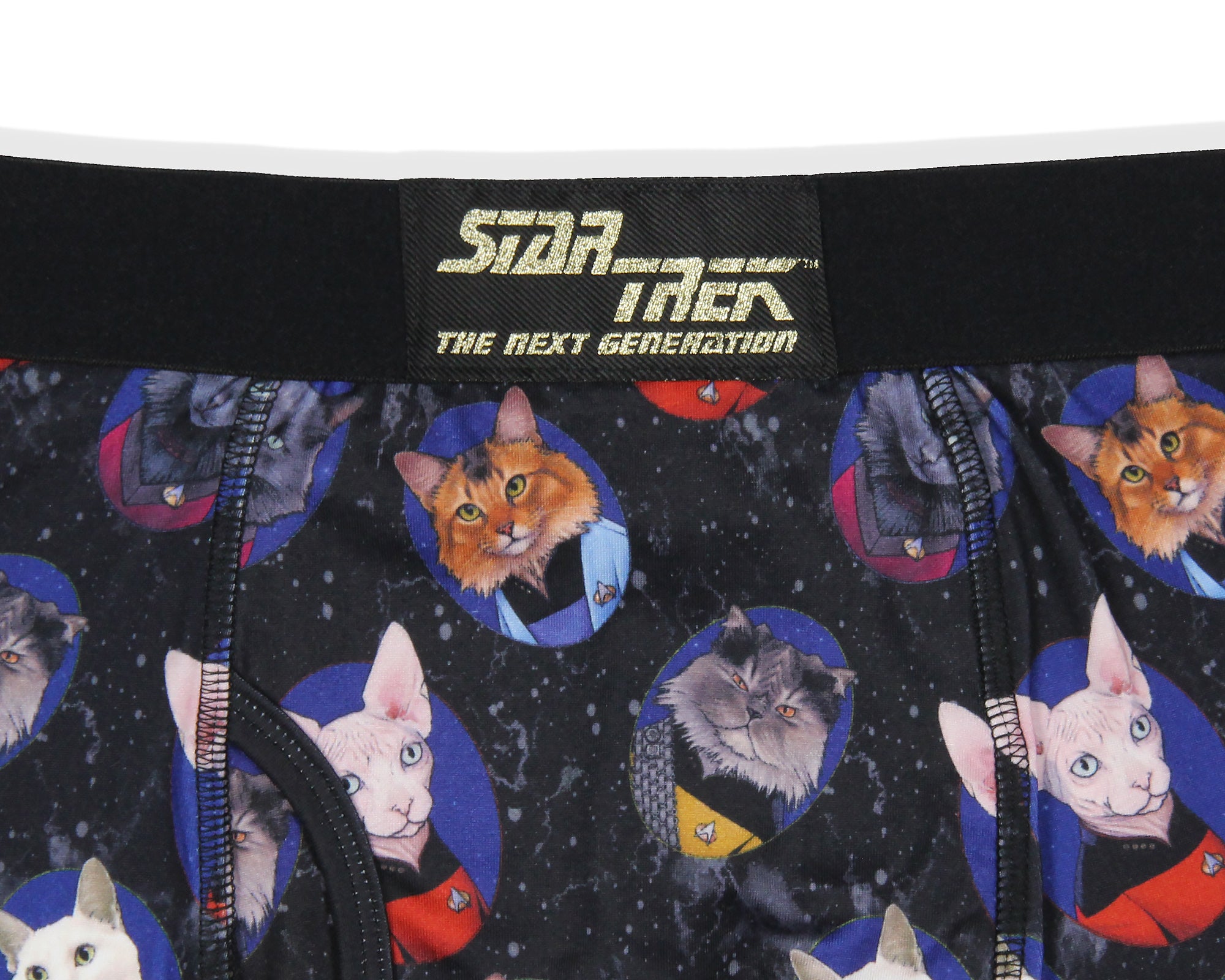 Star Trek Men's The Next Generation Cat Characters Boxer Briefs Underwear