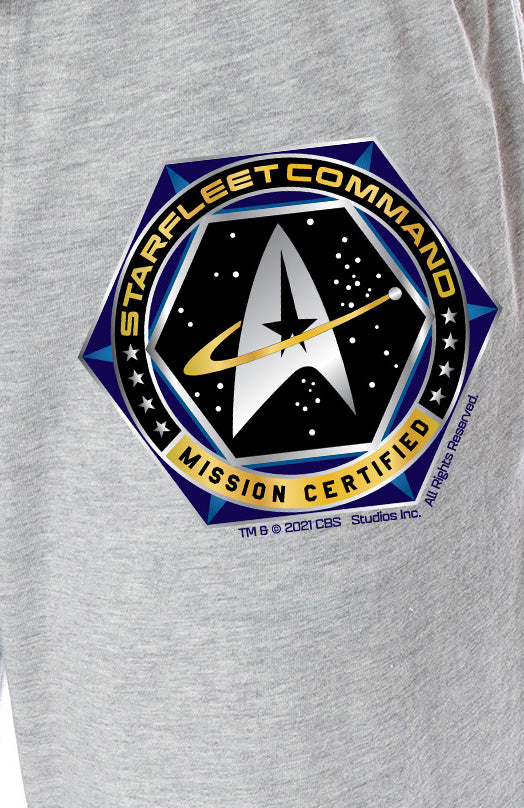 Star Trek Men's Starfleet Command Mission Certified Lounge Pajama Pants