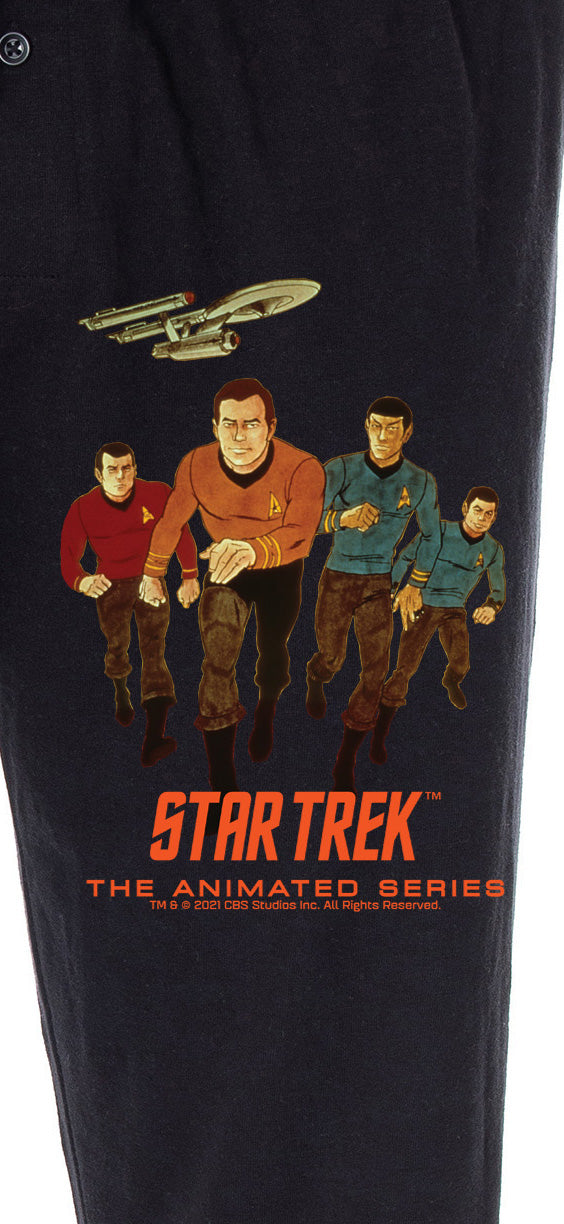 Star Trek Men's The Animated Series Character Logo Adult Lounge Pajama Pants