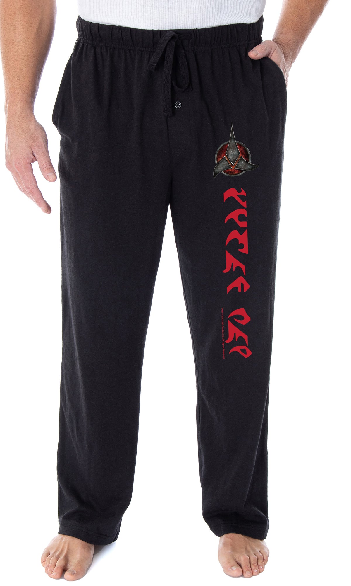 Star Trek The Next Generation Men's Klingon Tlhingan Mah We Are Klingons! Lounge Pajama Pants