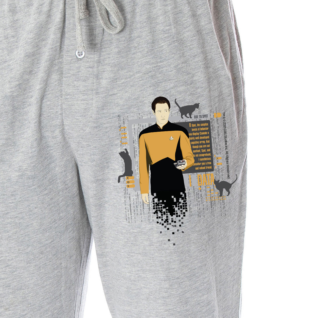 Star Trek The Next Generation Men's Data Ode To Spot Lounge Pajama Pants