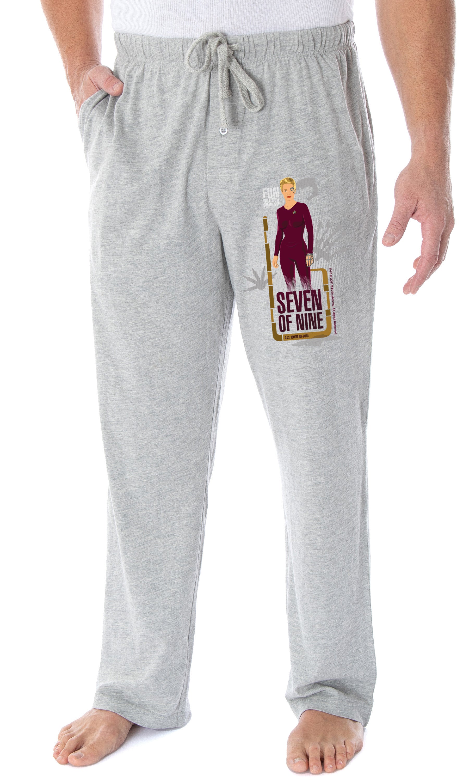 Star Trek Voyager Men's Seven Of Nine Fun Will Now Commence Pajama Pants