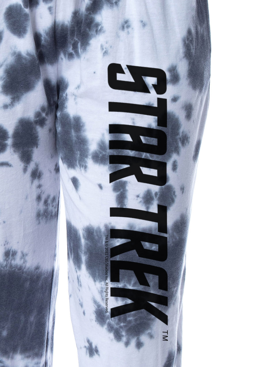 Star Trek Womens' TV Show Logo Title Icon Classic Sleep Jogger Pajama Pants Tie-Dye