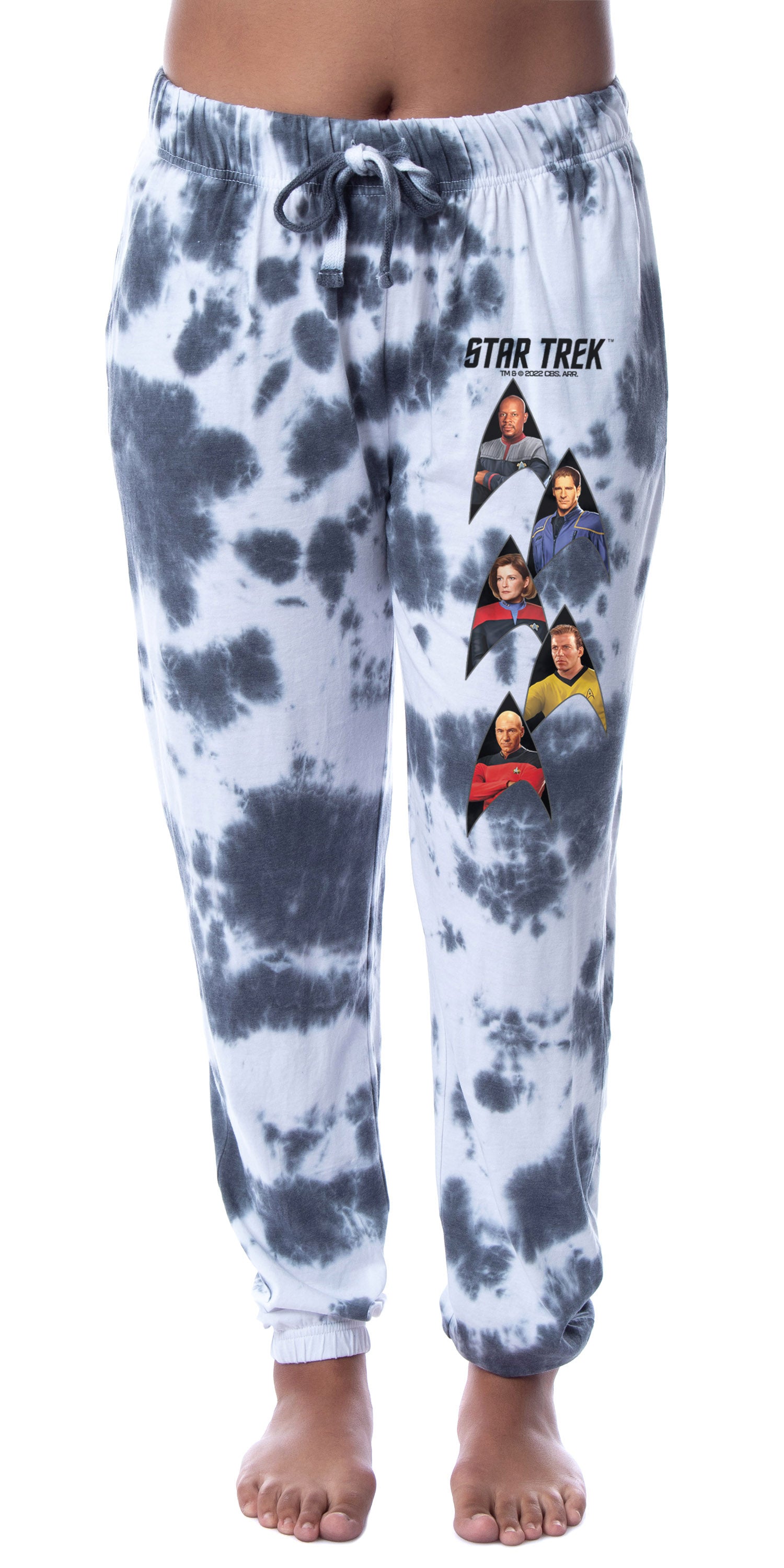Star Trek: The Next Generation Womens' Jean-Luc Picard Captain Kirk Character Jogger Sleep Pajama Pants