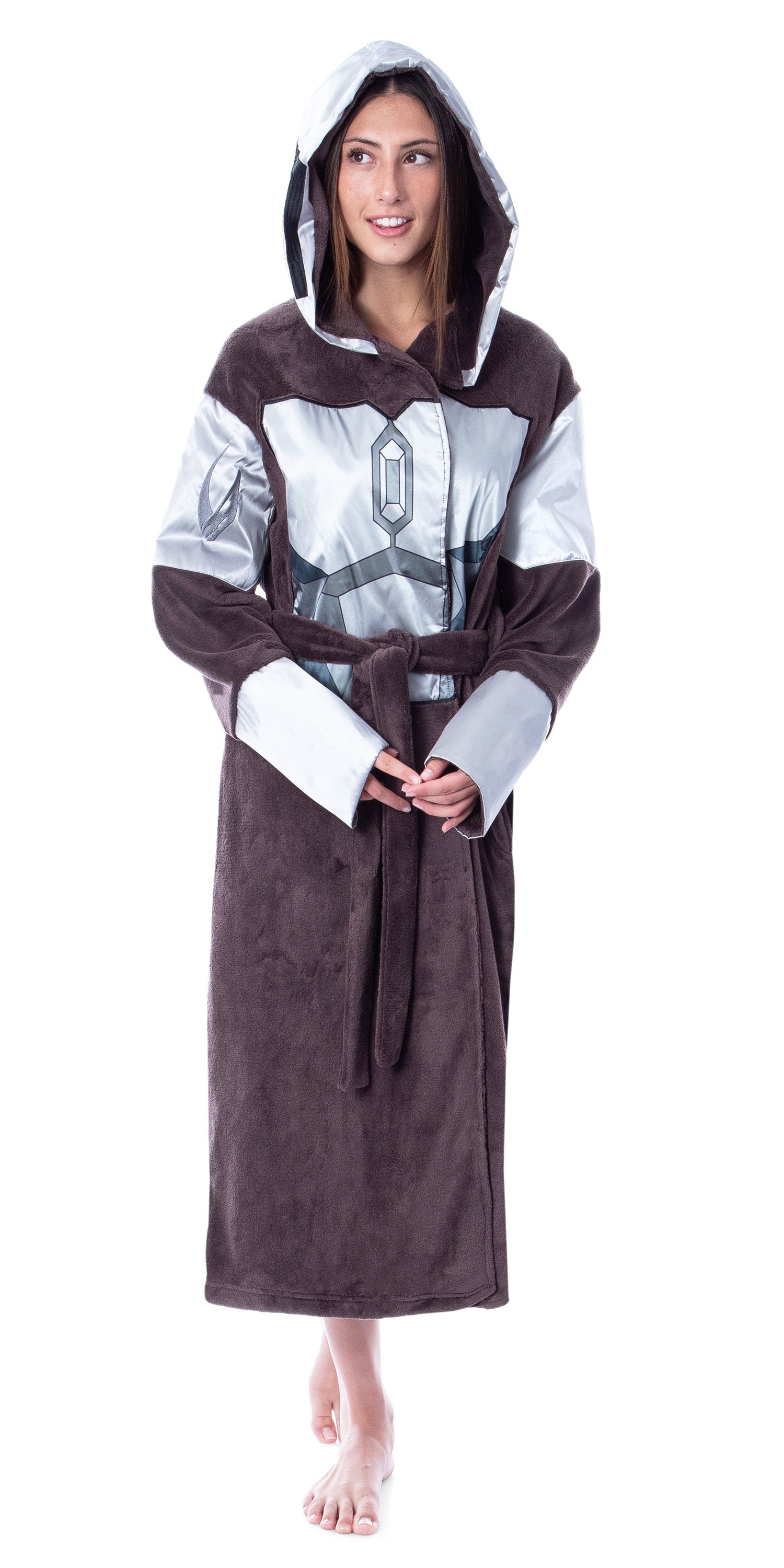 Star Wars Adult The Mandalorian Costume Fleece Robe Bathrobe For Men Women