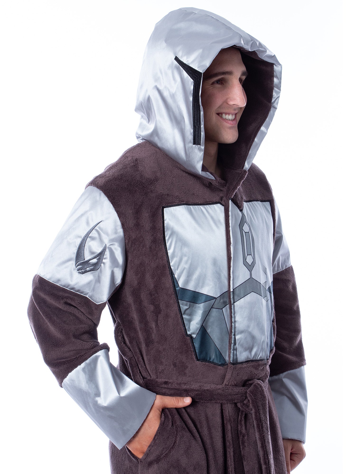 Star Wars Adult The Mandalorian Adult Costume Fleece Robe Bathrobe
