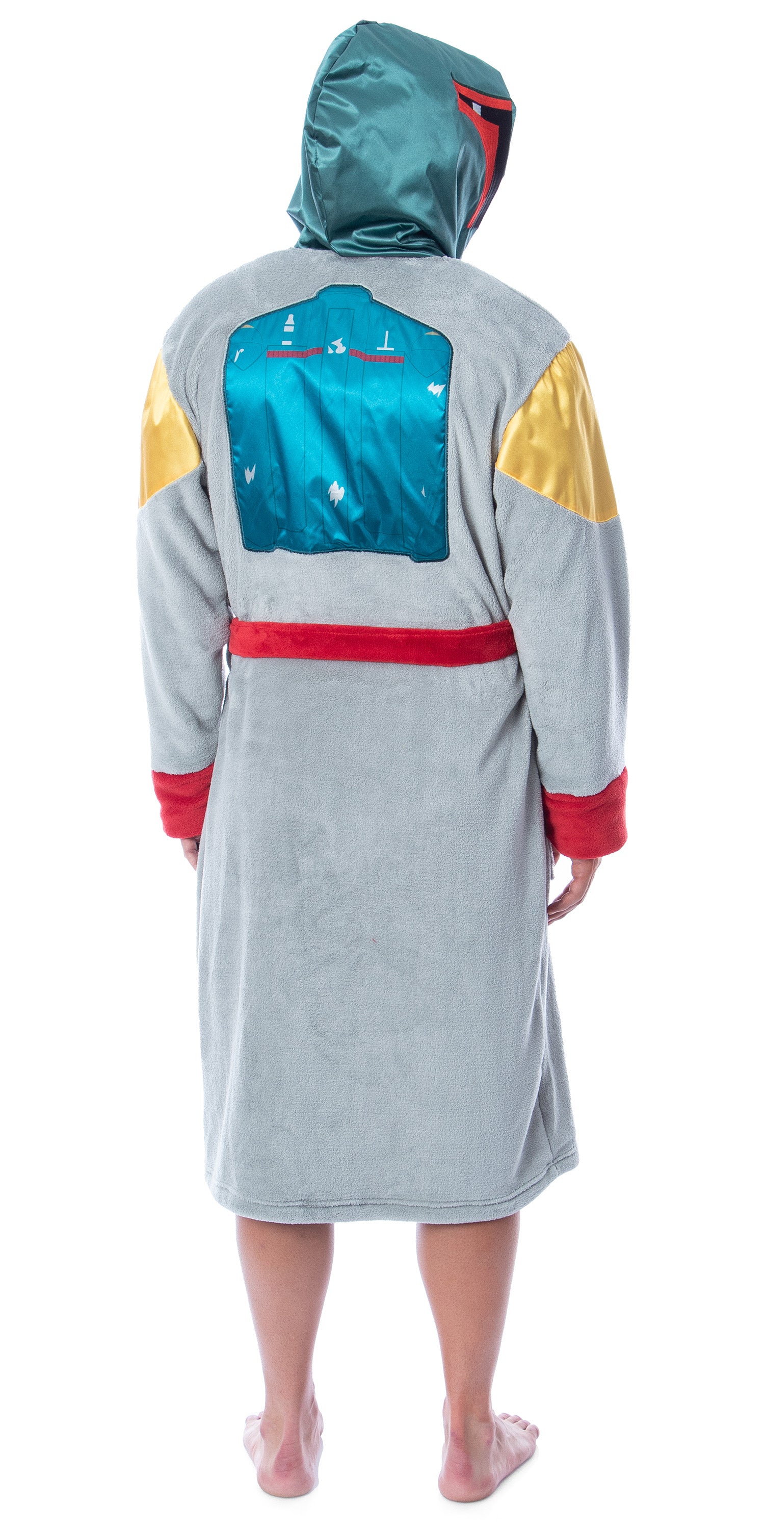 Star Wars Adult Boba Fett Bounty Hunter Fleece Robe Bathrobe For Men Women