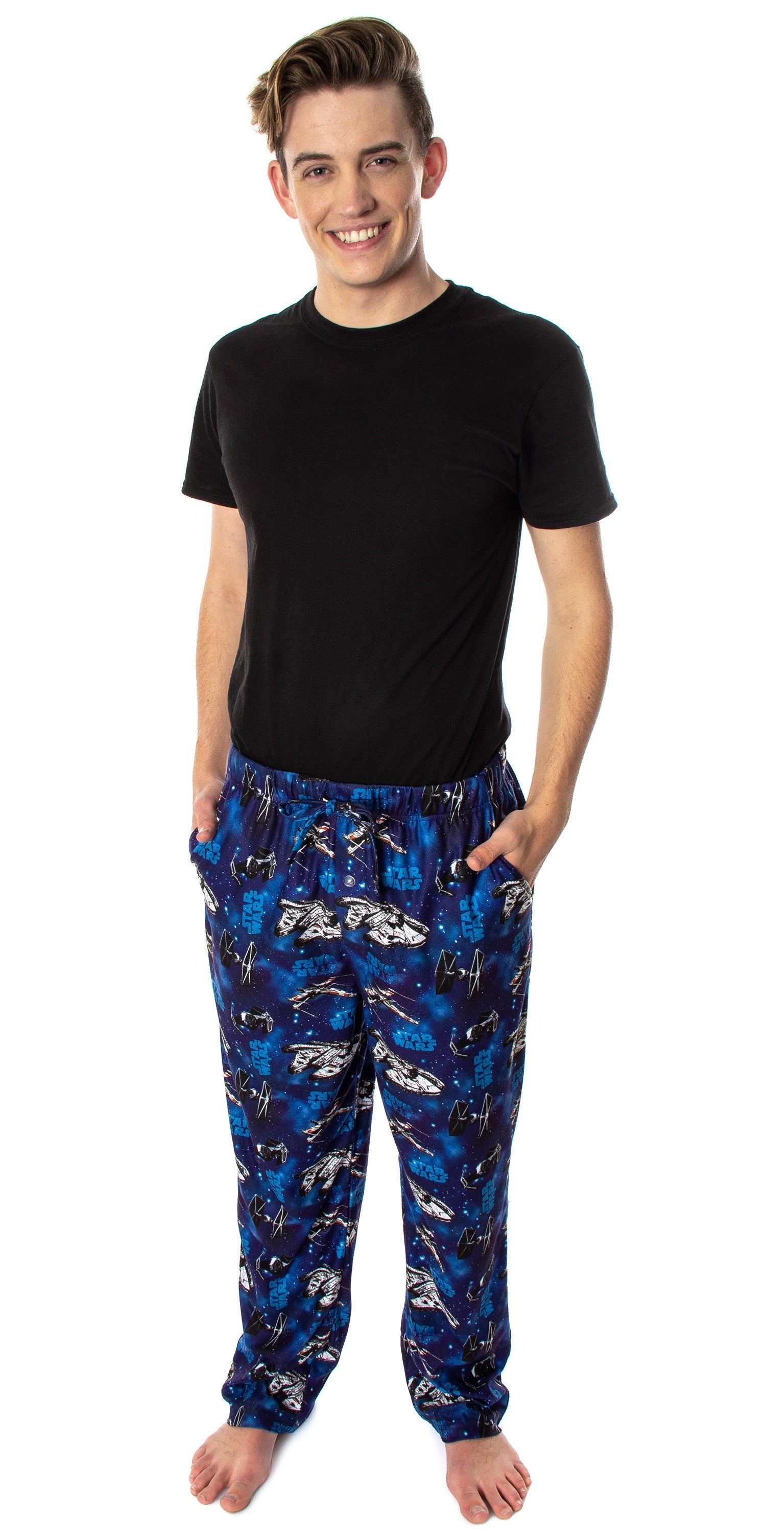 Star Wars Men's Spaceships Allover Pattern Sleep Lounge Pajama Pants