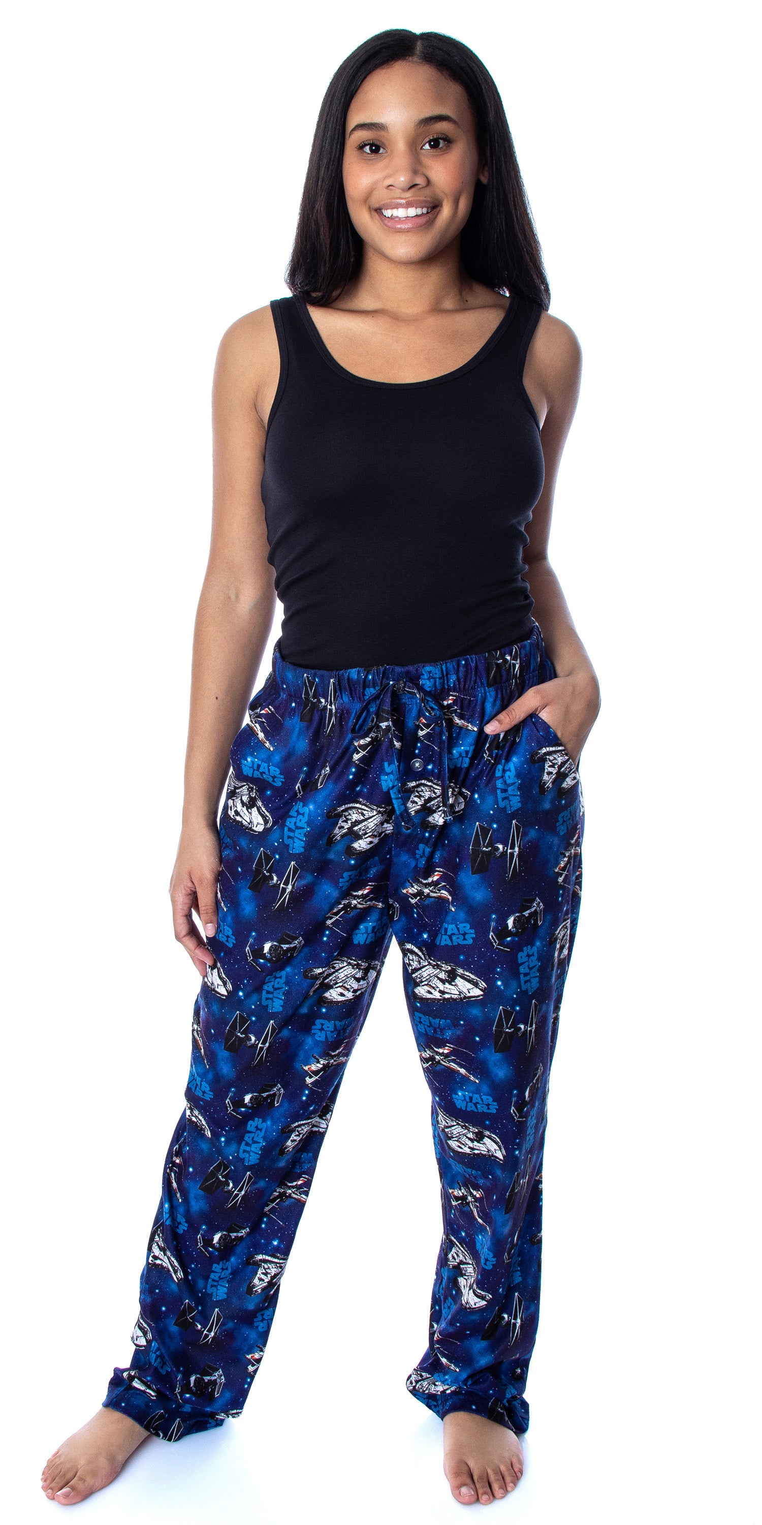 Star Wars Men's Spaceships Allover Pattern Sleep Lounge Pajama Pants