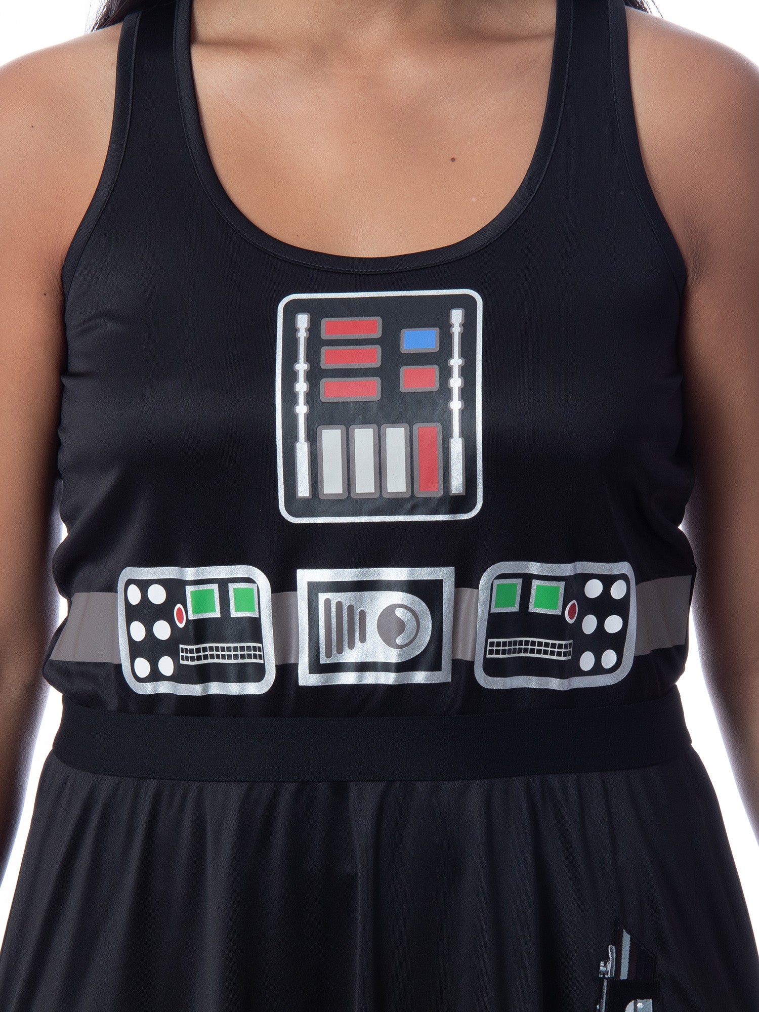 Star Wars Womens' Darth Vader Costume Fitted Nightgown Sleep Pajama Dress