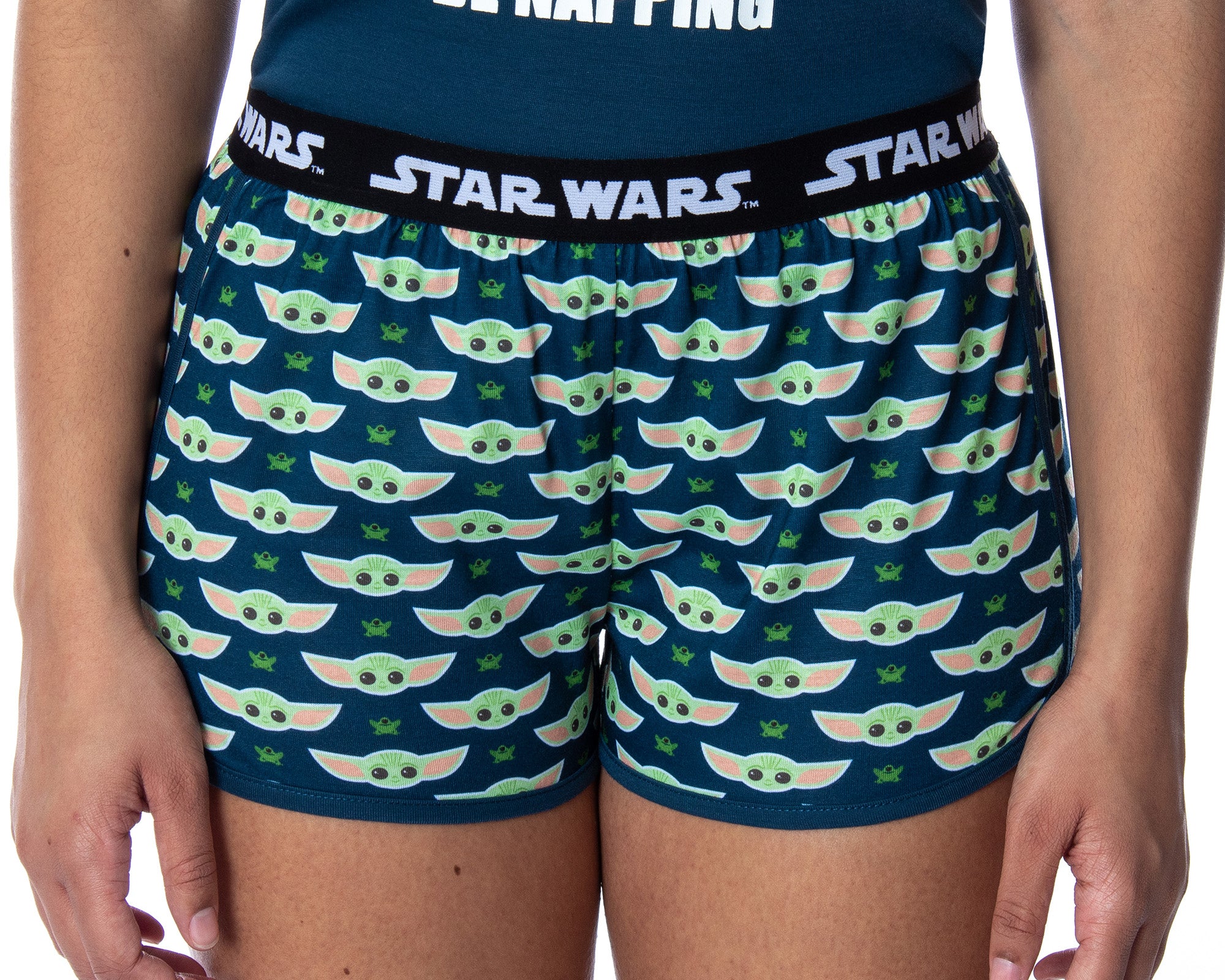 Star Wars Women's The Mandalorian Baby Yoda Racerback Tank Shorts Pajama Set