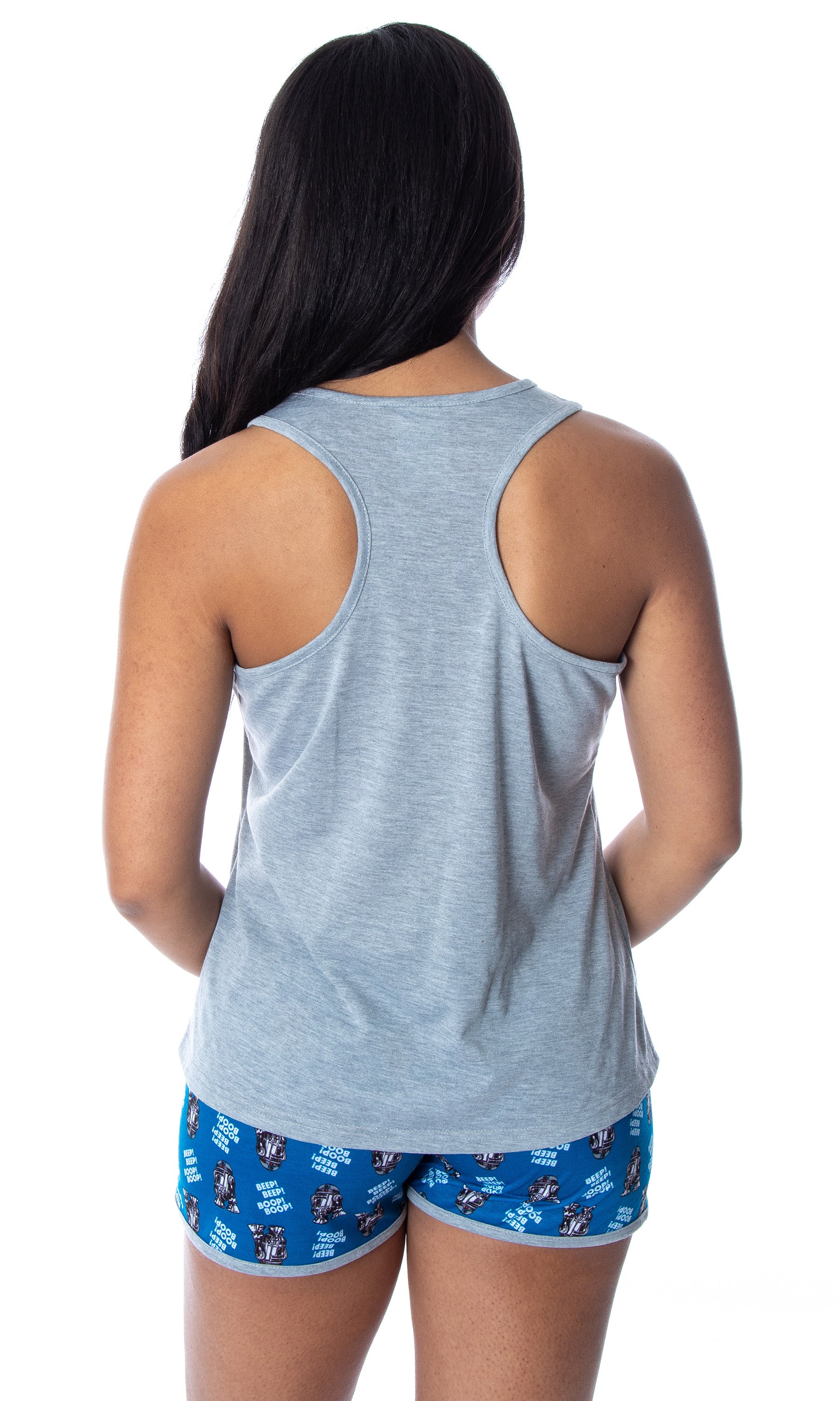 Star Wars Women's R2-D2 Beep Beep Boop Boop! Racerback Tank Shorts Pajama Set