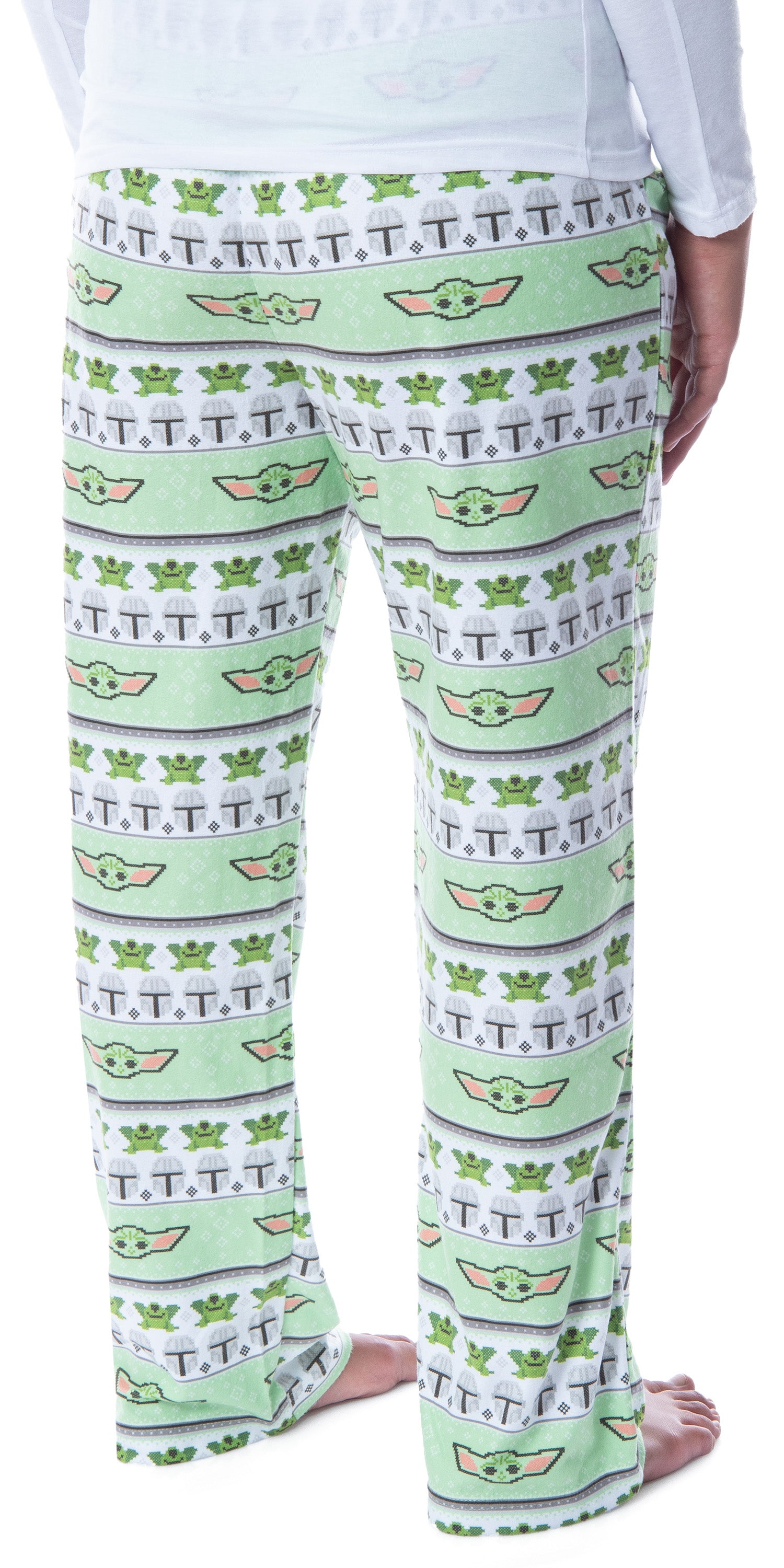 Star Wars Womens' The Mandalorian Baby Yoda Grogu Ugly Sweater Pajama Pants