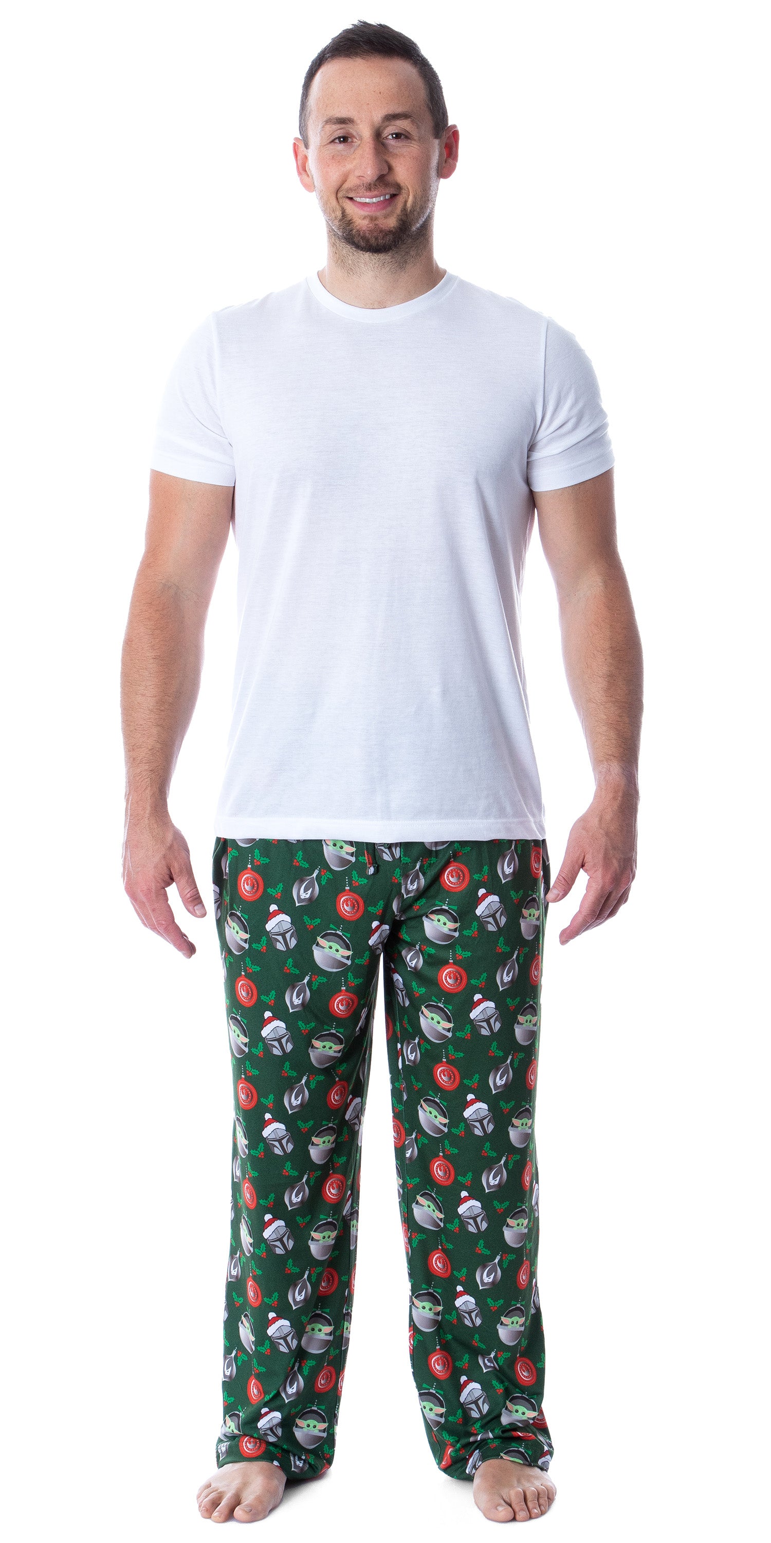 Star Wars Mens' The Mandalorian The Child Christmas Ornaments Pajama Pants
