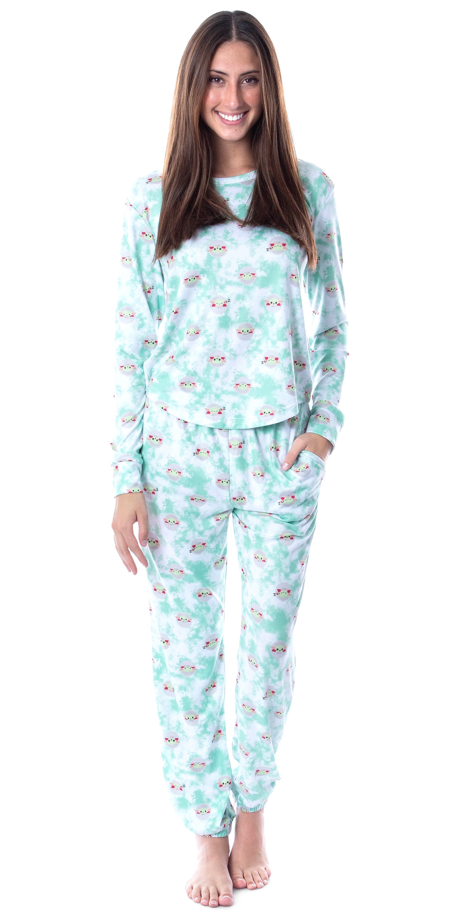 Star Wars Women's The Mandalorian The Child in Pram 2 Piece Pajama Set