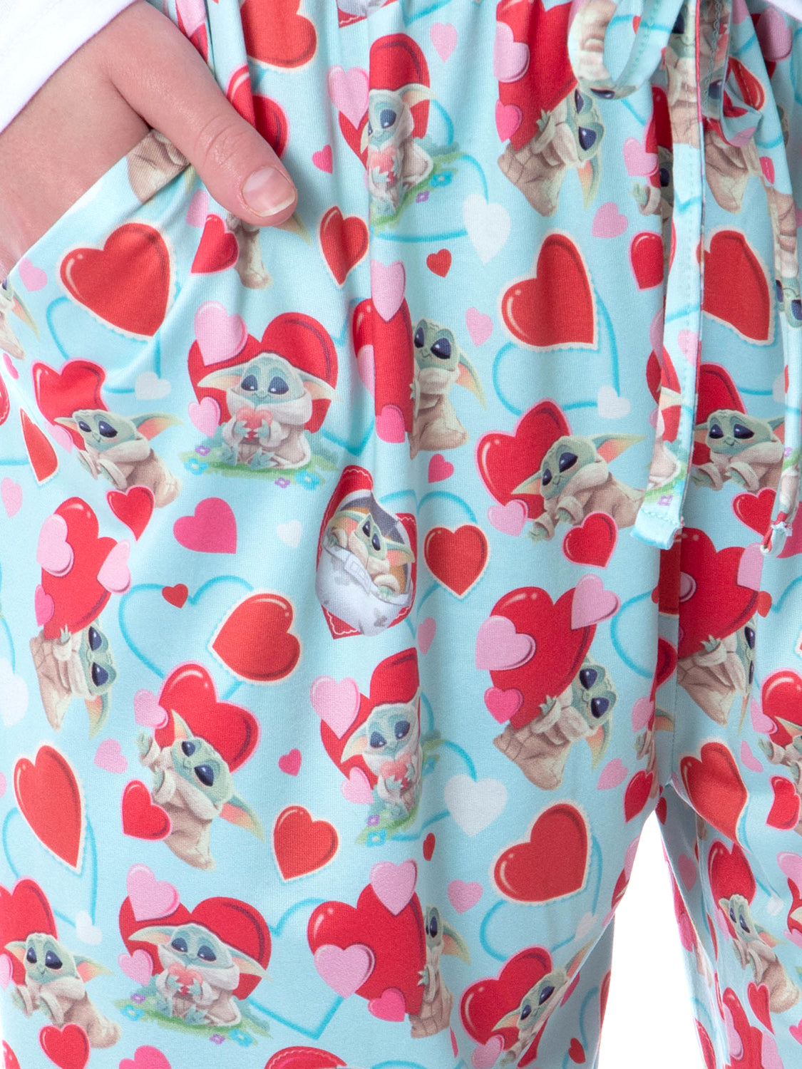 Star Wars Womens' The Mandalorian The Child Love Heart Pajama Pants