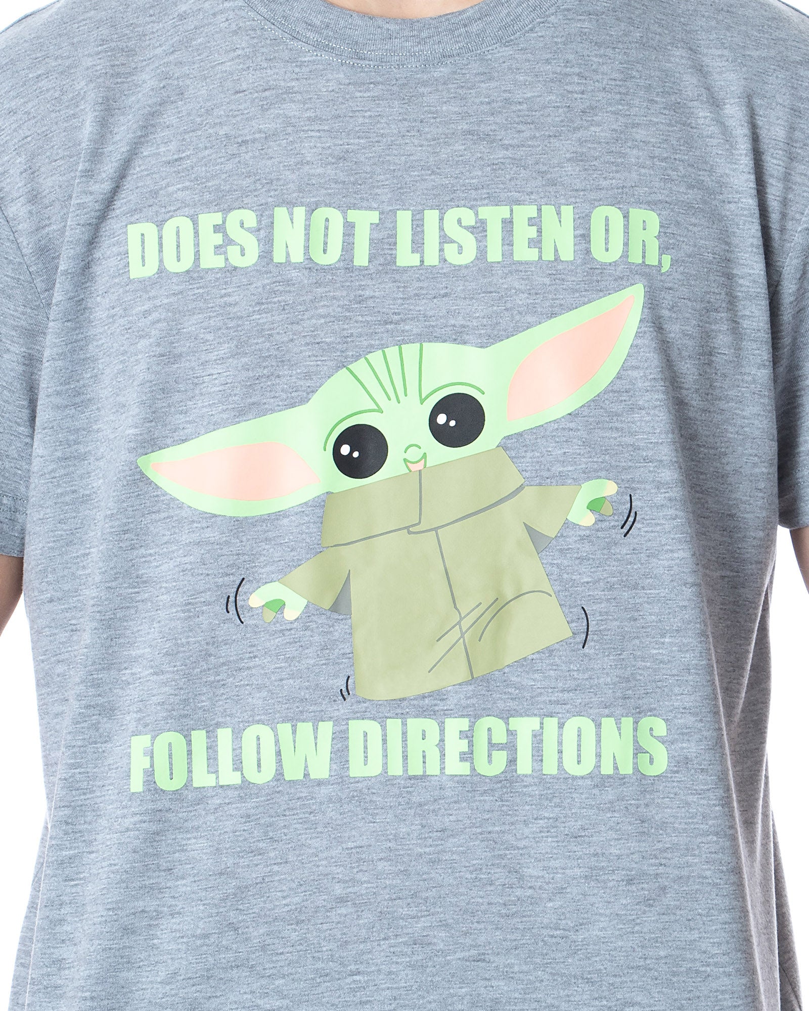 Star Wars Men's The Mandalorian Baby Yoda Grogu Cartoon Sleep Pajama Set