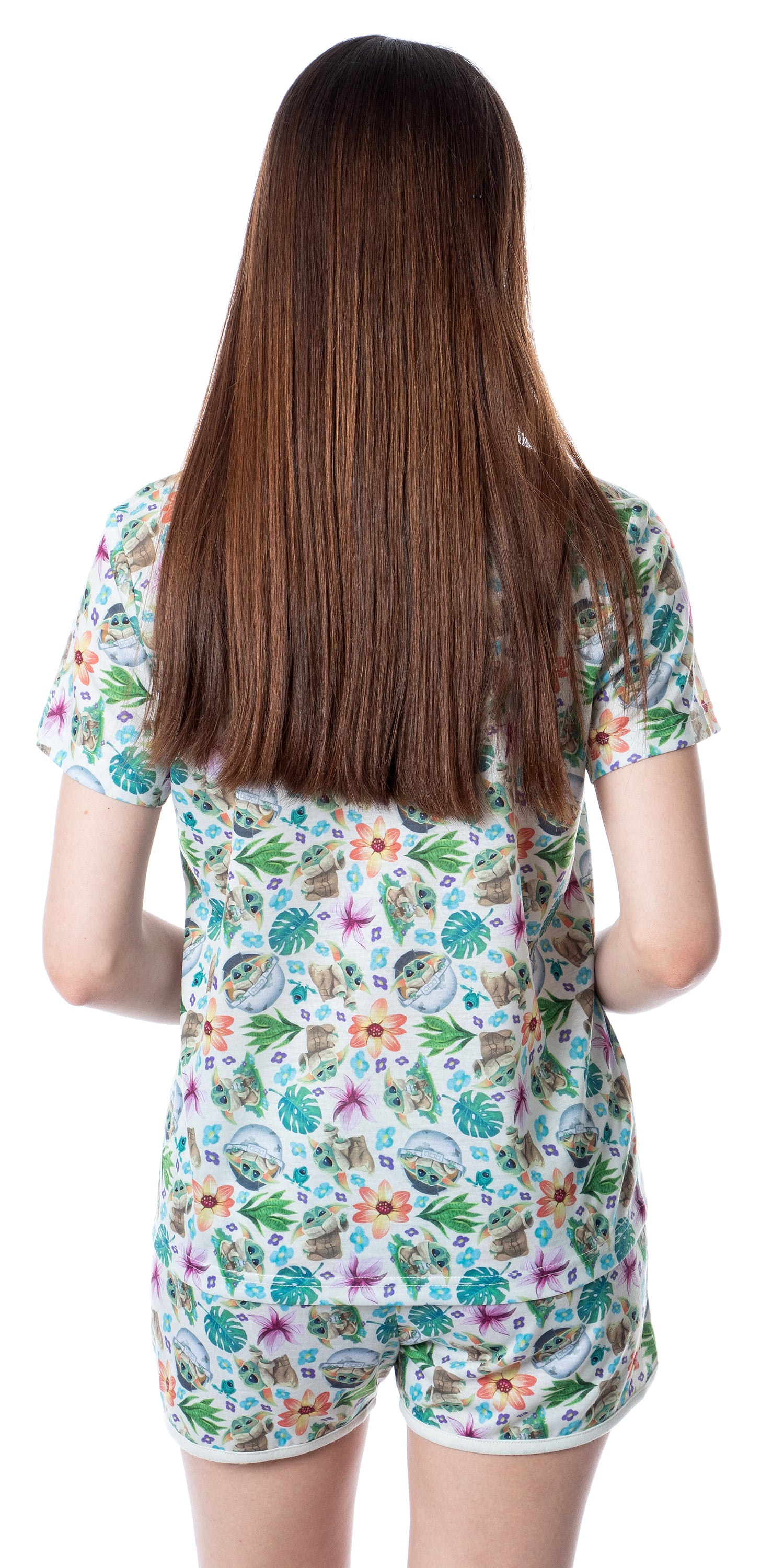 Star Wars Women's The Mandalorian The Child Sleep Pajama Set Short