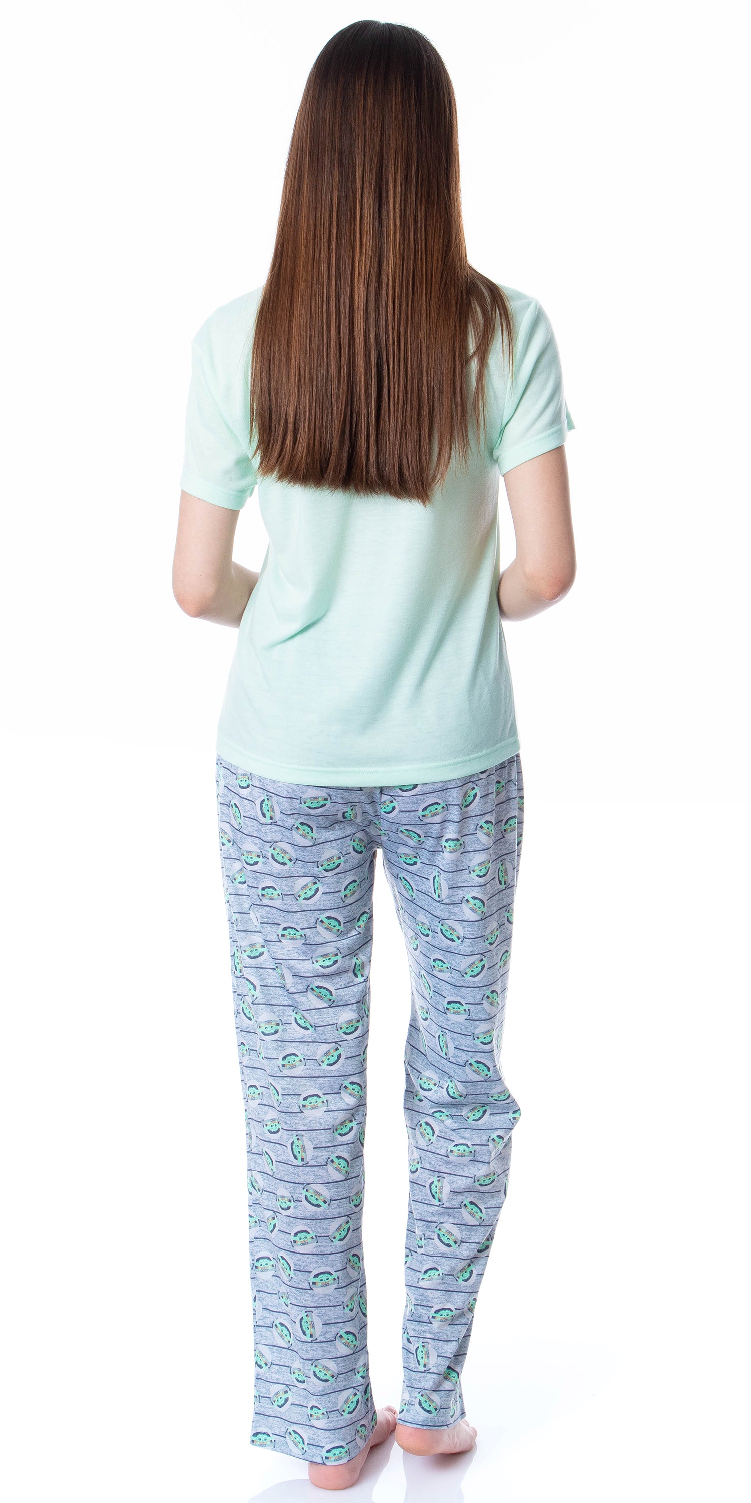 Star Wars Women's The Mandalorian The Child Work Hard Sleep Pajama Set