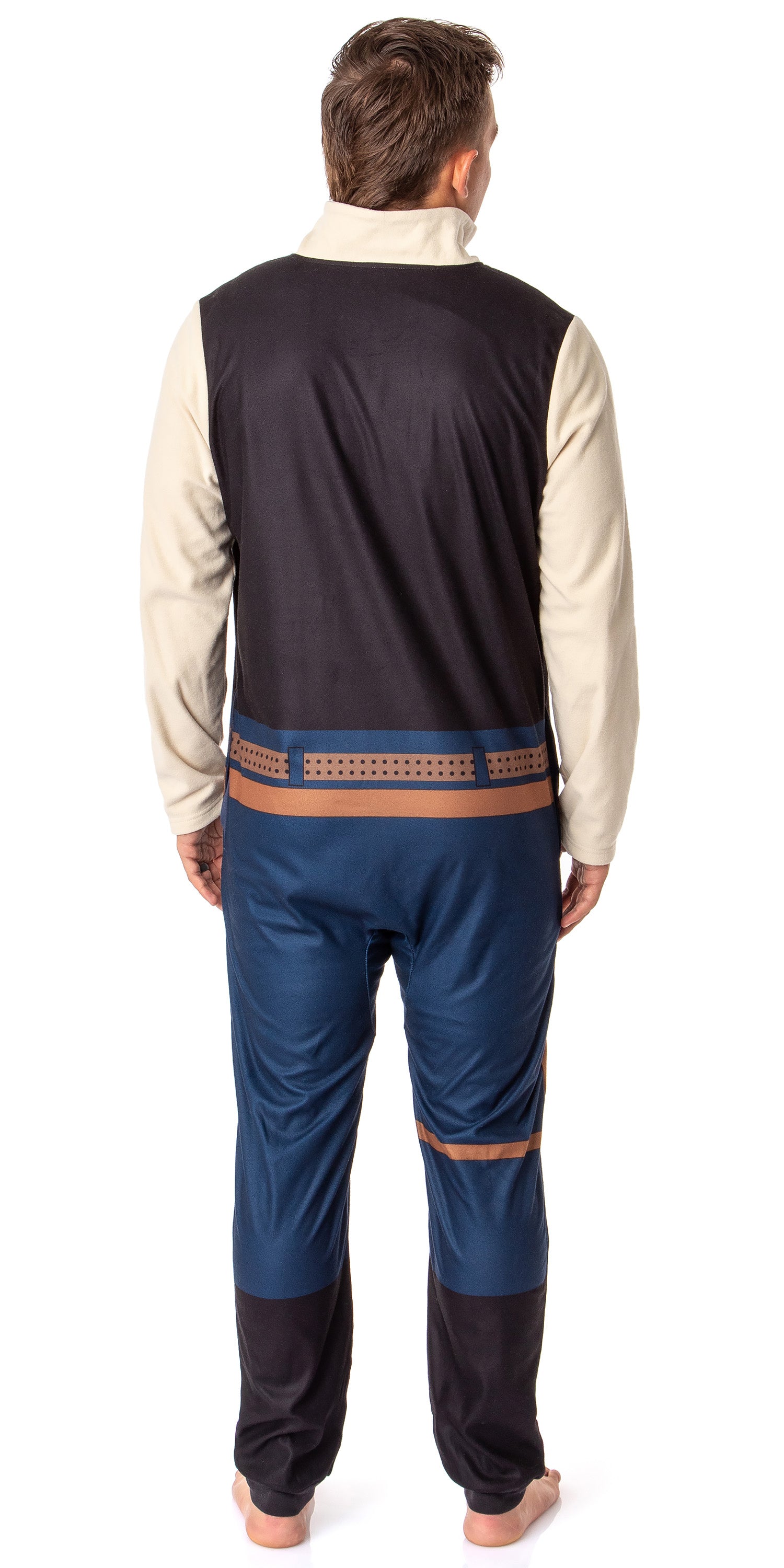 Star Wars Mens' Movie Film Han Solo Costume Footless Sleep Union Suit