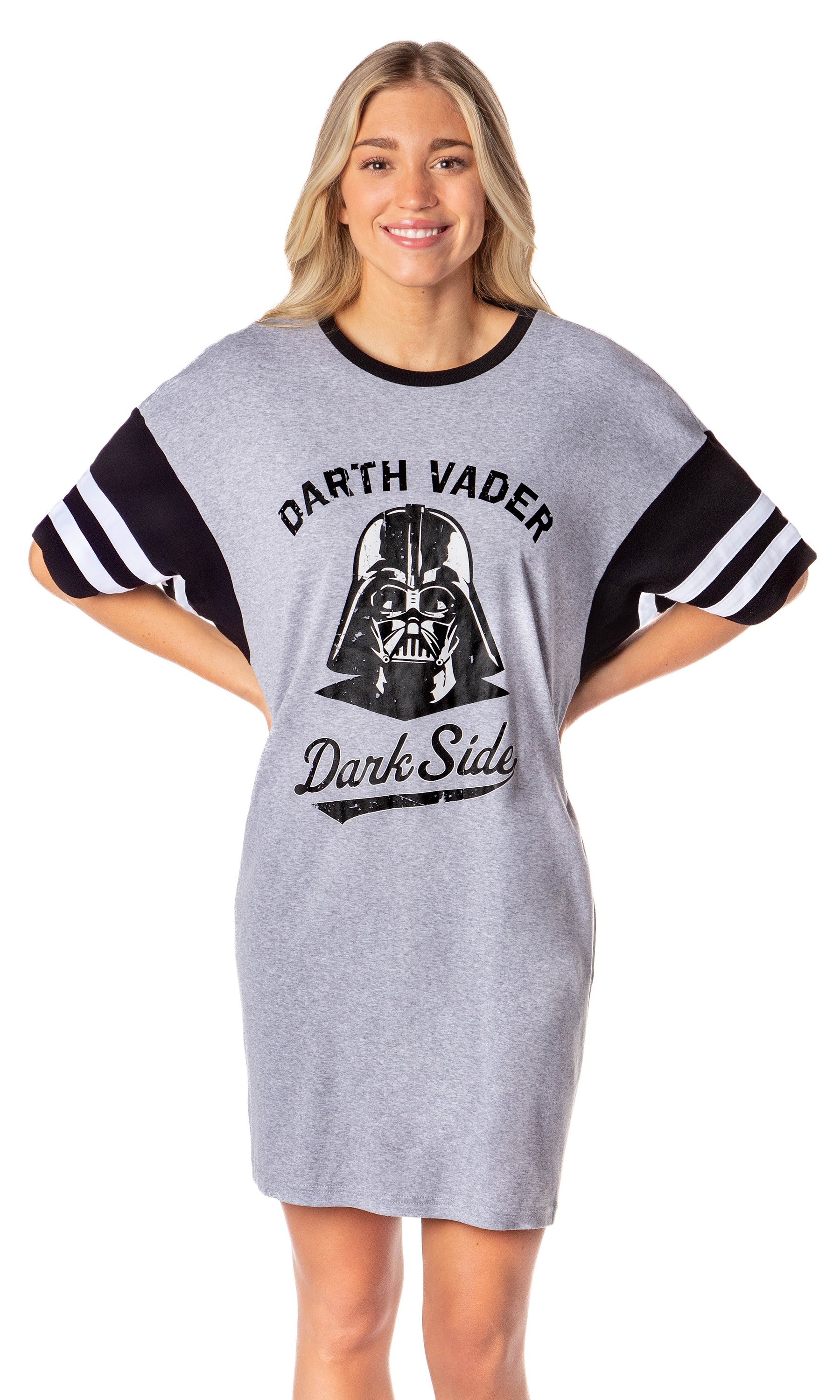 Star Wars Womens' Distressed Darth Vader Nightgown Sleep Pajama Shirt
