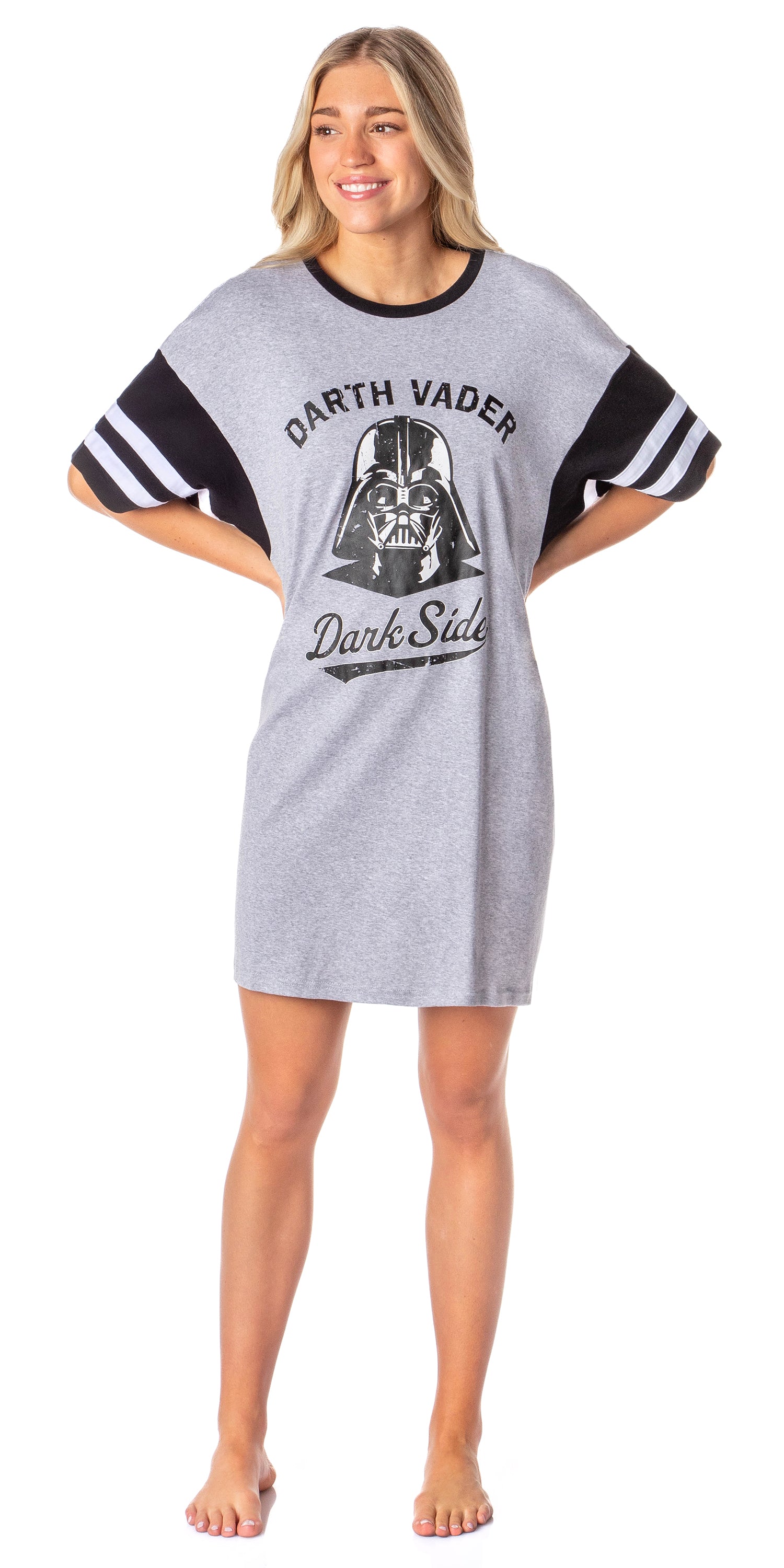 Star Wars Womens' Distressed Darth Vader Nightgown Sleep Pajama Shirt