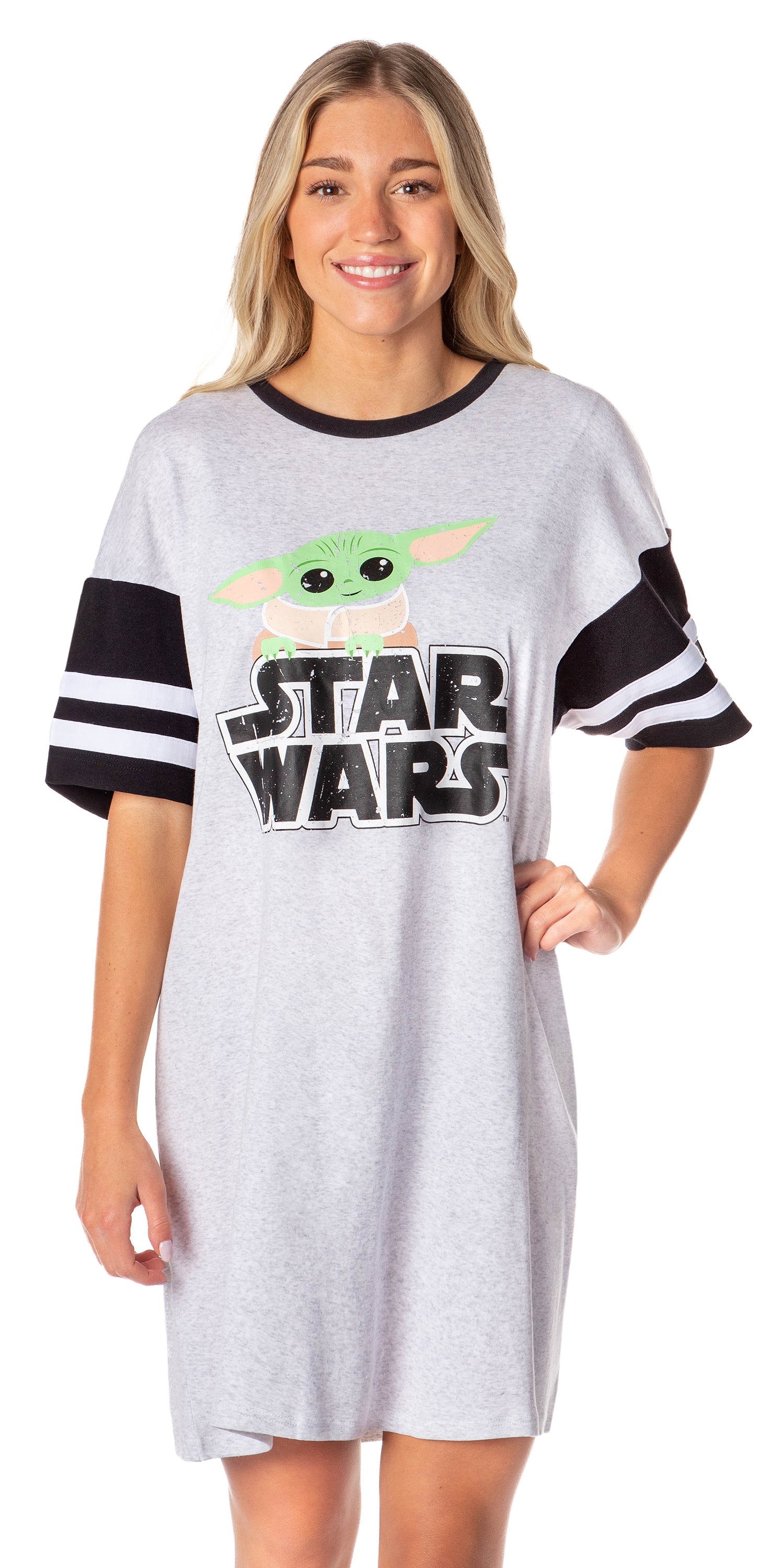 Star Wars Womens' The Mandalorian Grogu Baby Yoda Nightgown Pajama Dress