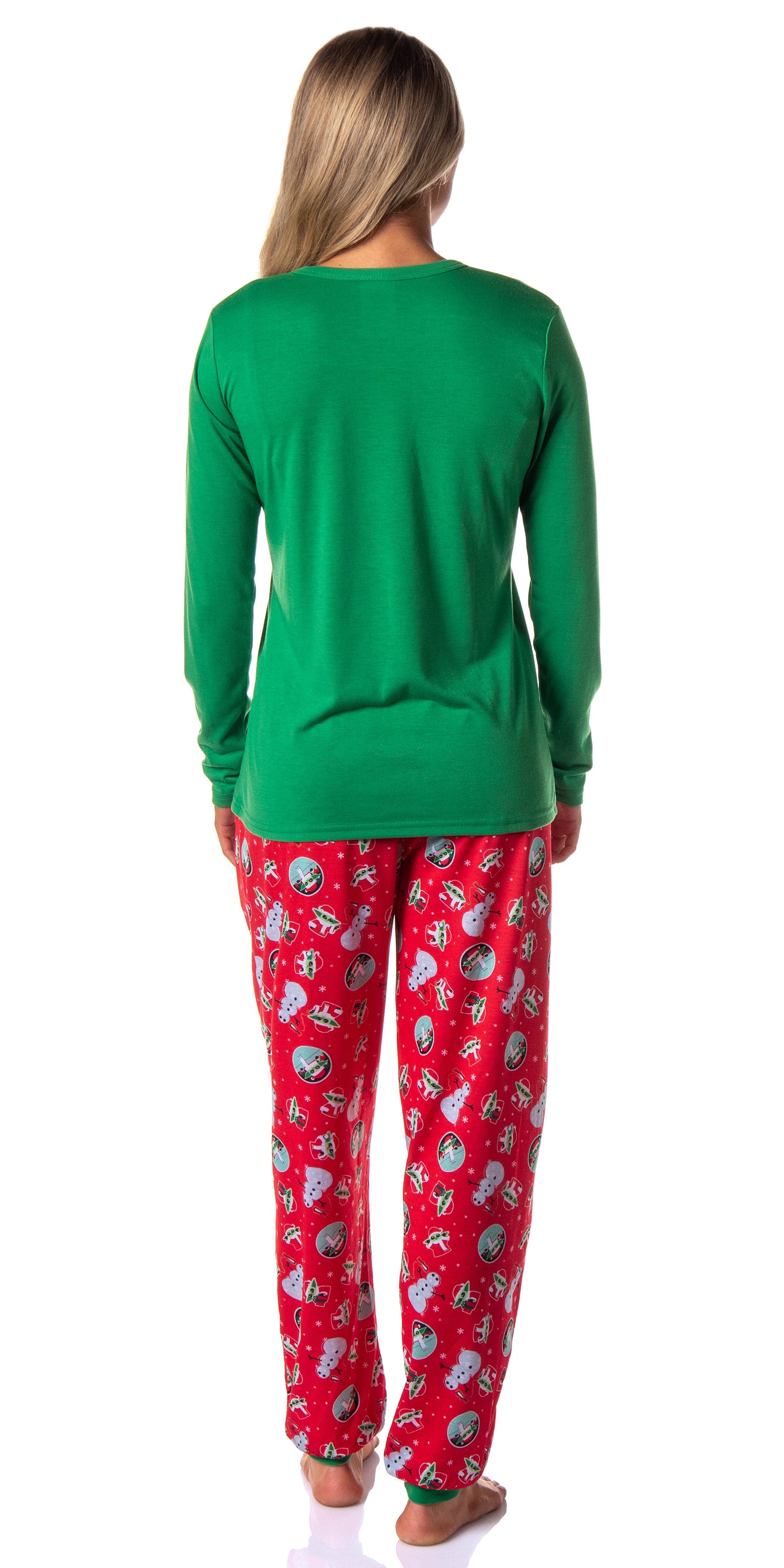 Star Wars Women's The Mandalorian Christmas Baby Yoda Jogger Pajama Set