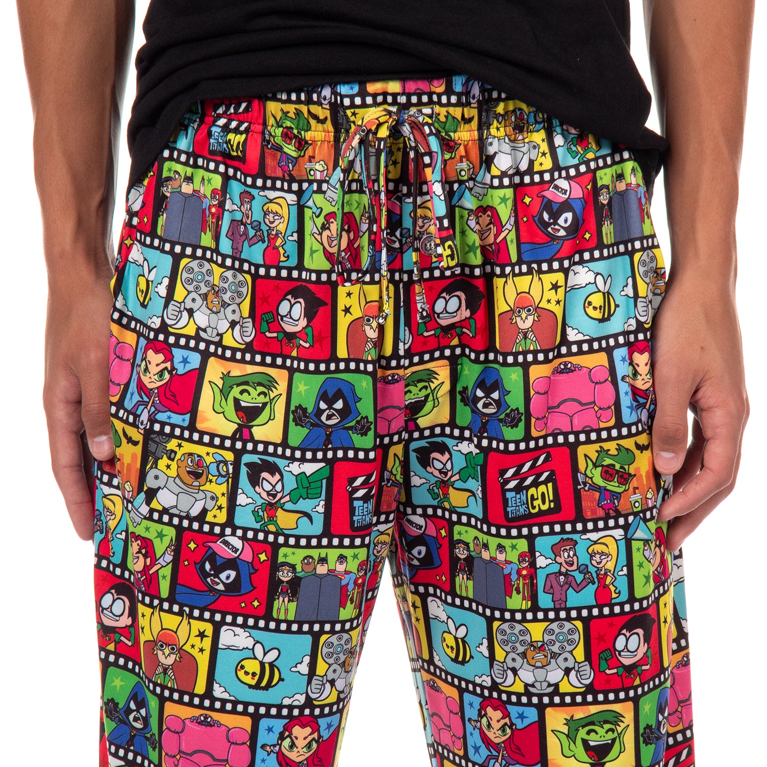 Teen Titans Go Pajama Pants Men's Characters Film Strip Lounge Sleep Bottom