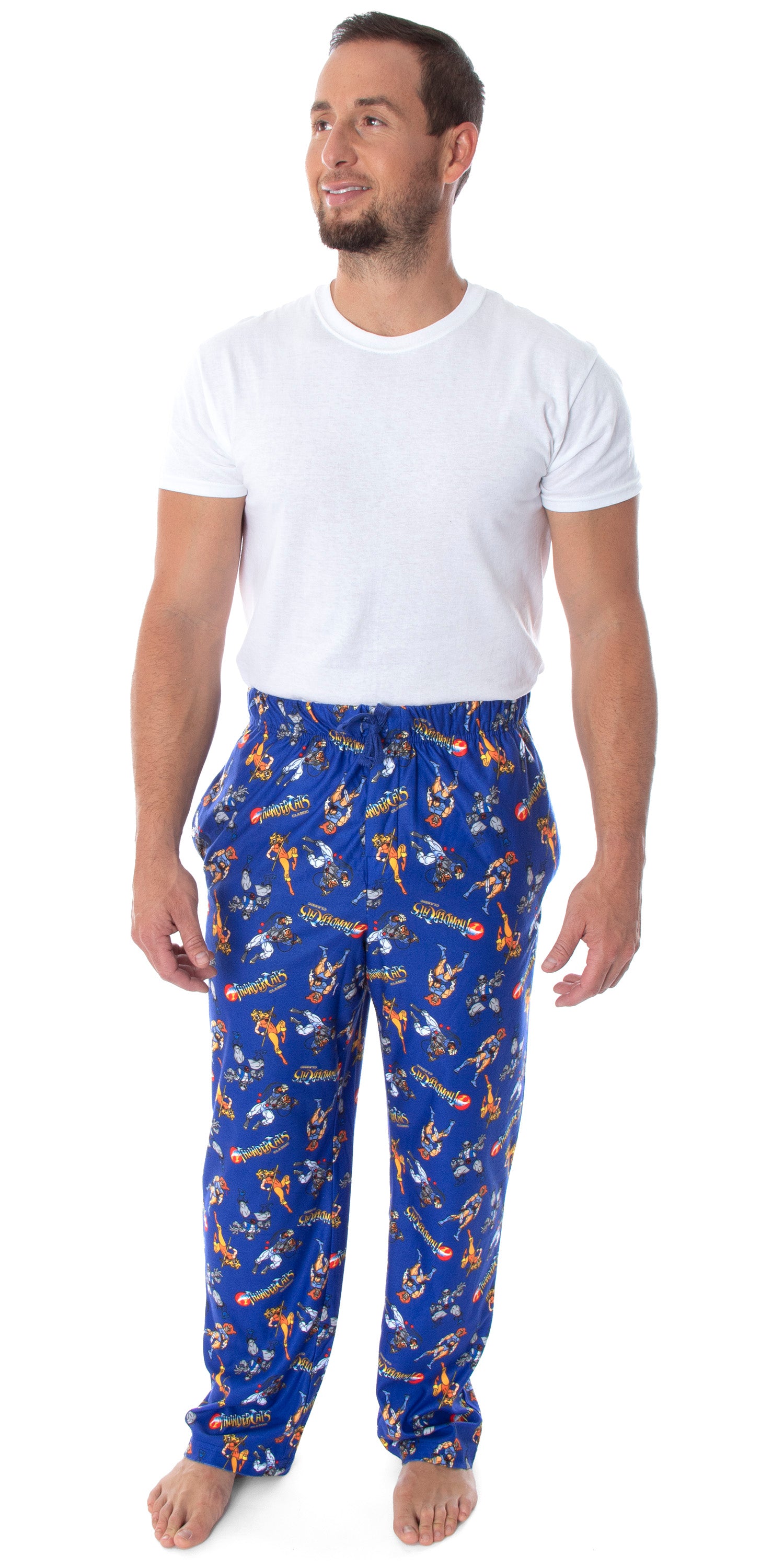ThunderCats Men's Lion-O Cheetara Panthro Tygra Classic Cartoon Character Adult Sleep Lounge Pajama Pants (MD)