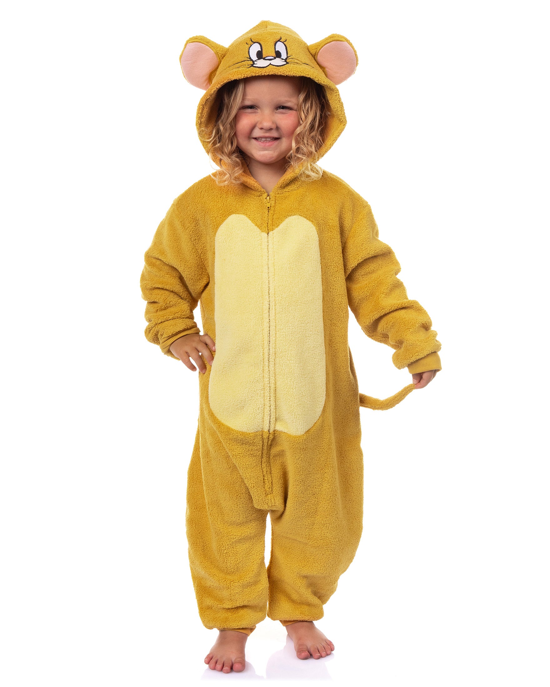 Tom and Jerry Union Suit Jerry Toddler Boy's Kigurumi One Piece Pajama (5T)