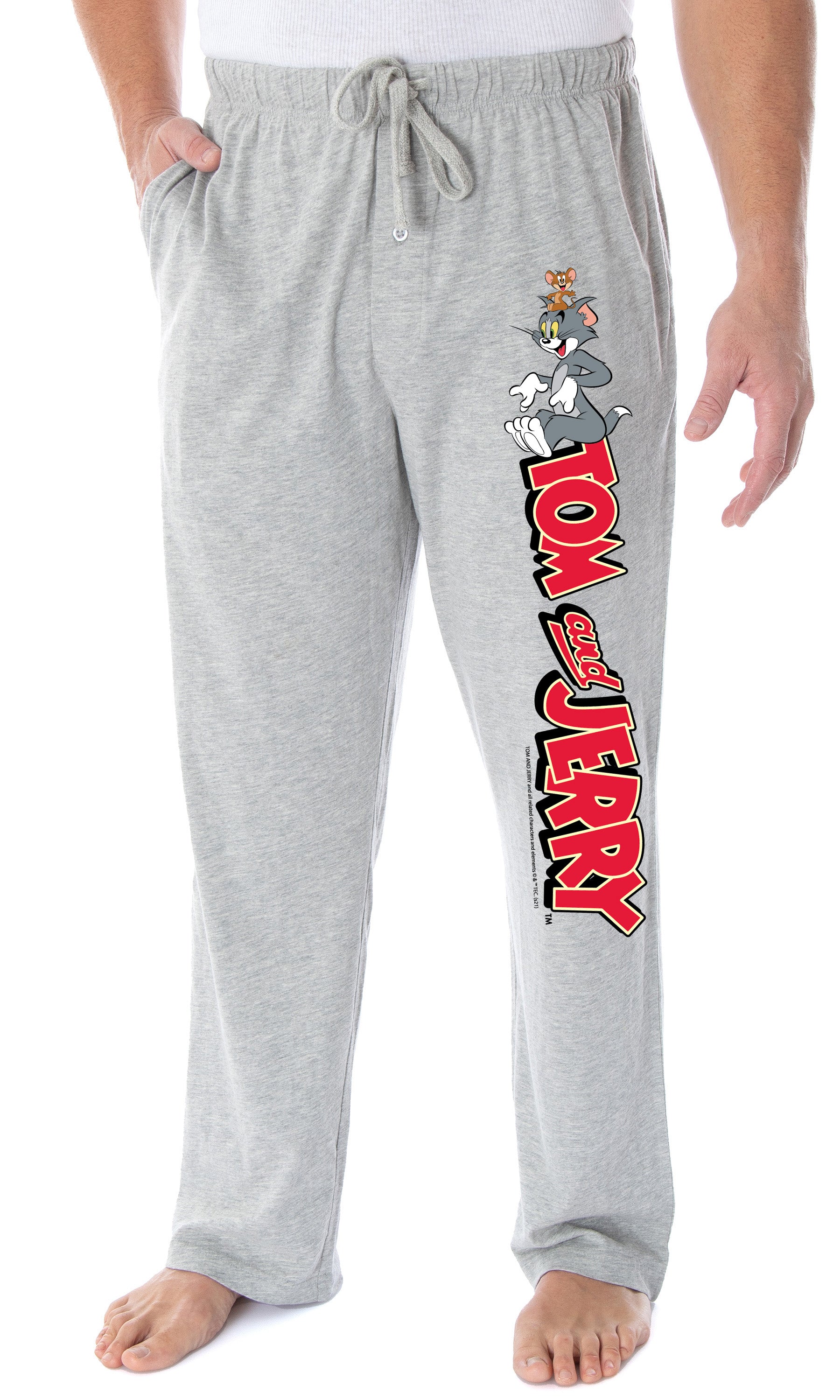 Tom And Jerry Men's Vintage Characters And Logo Loungewear Pajama Pants