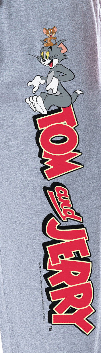 Tom And Jerry Men's Vintage Characters Logo Sleep Jogger Pajama Pants