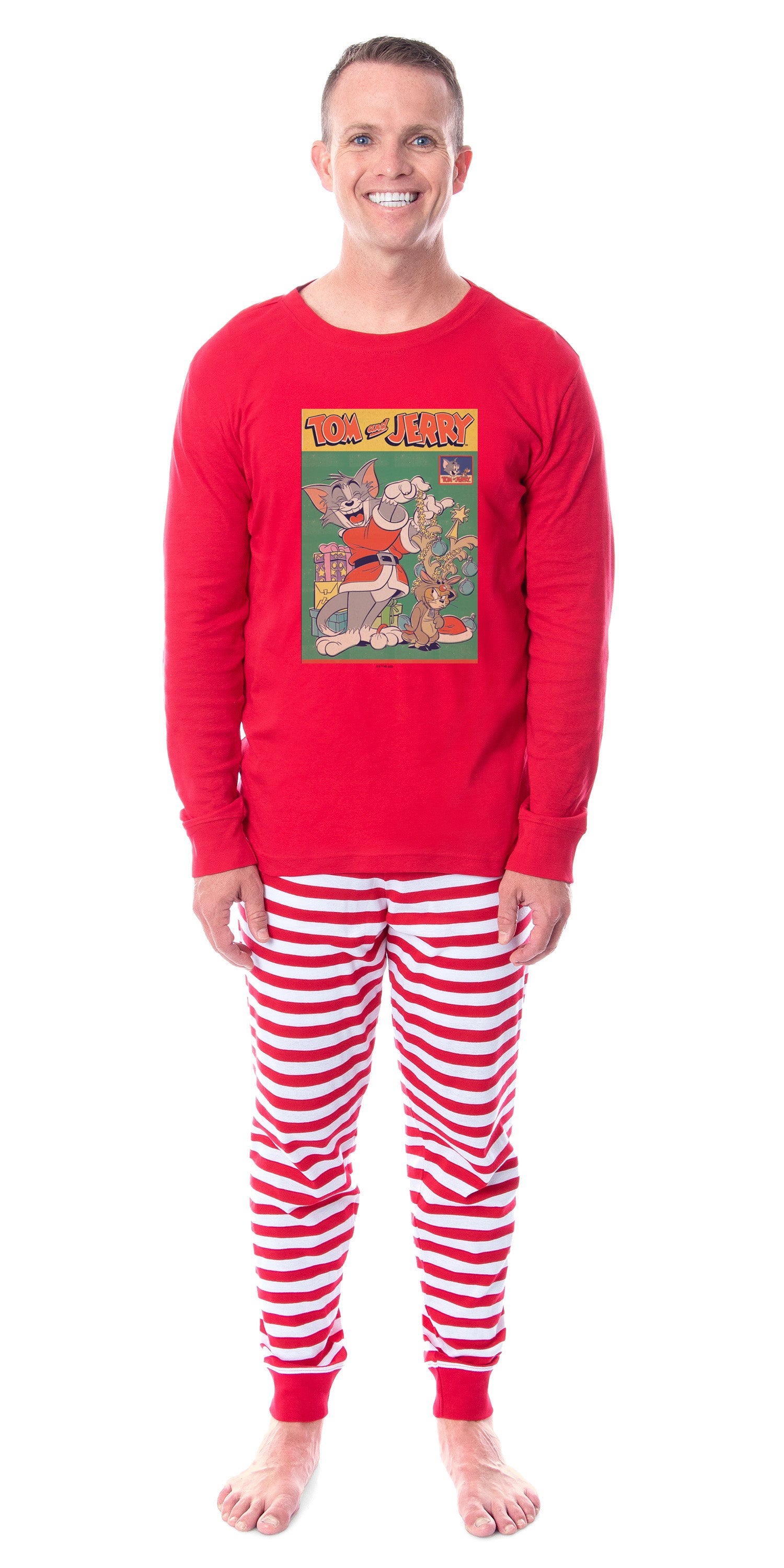Tom And Jerry Christmas Santa Sleep Tight Fit Family Pajama Set