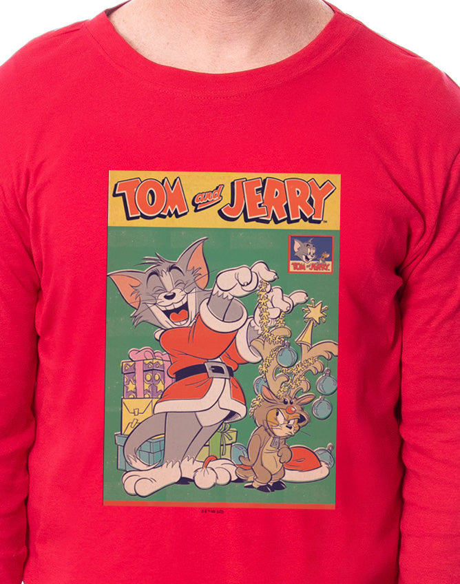 Tom And Jerry Christmas Santa Characters Unisex Child Adult Sleep Tight Fit Family Pajama Set