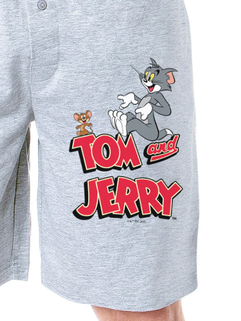 Tom And Jerry Mens' Classic Cartoon Character Logo Sleep Pajama Shorts