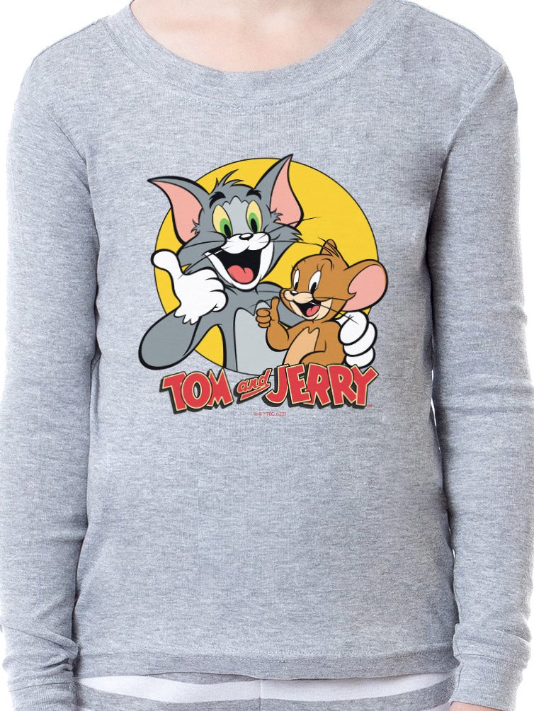 Tom And Jerry Unisex Youth Child Girls' Boys' Sleep Tight Fit Pajama Set