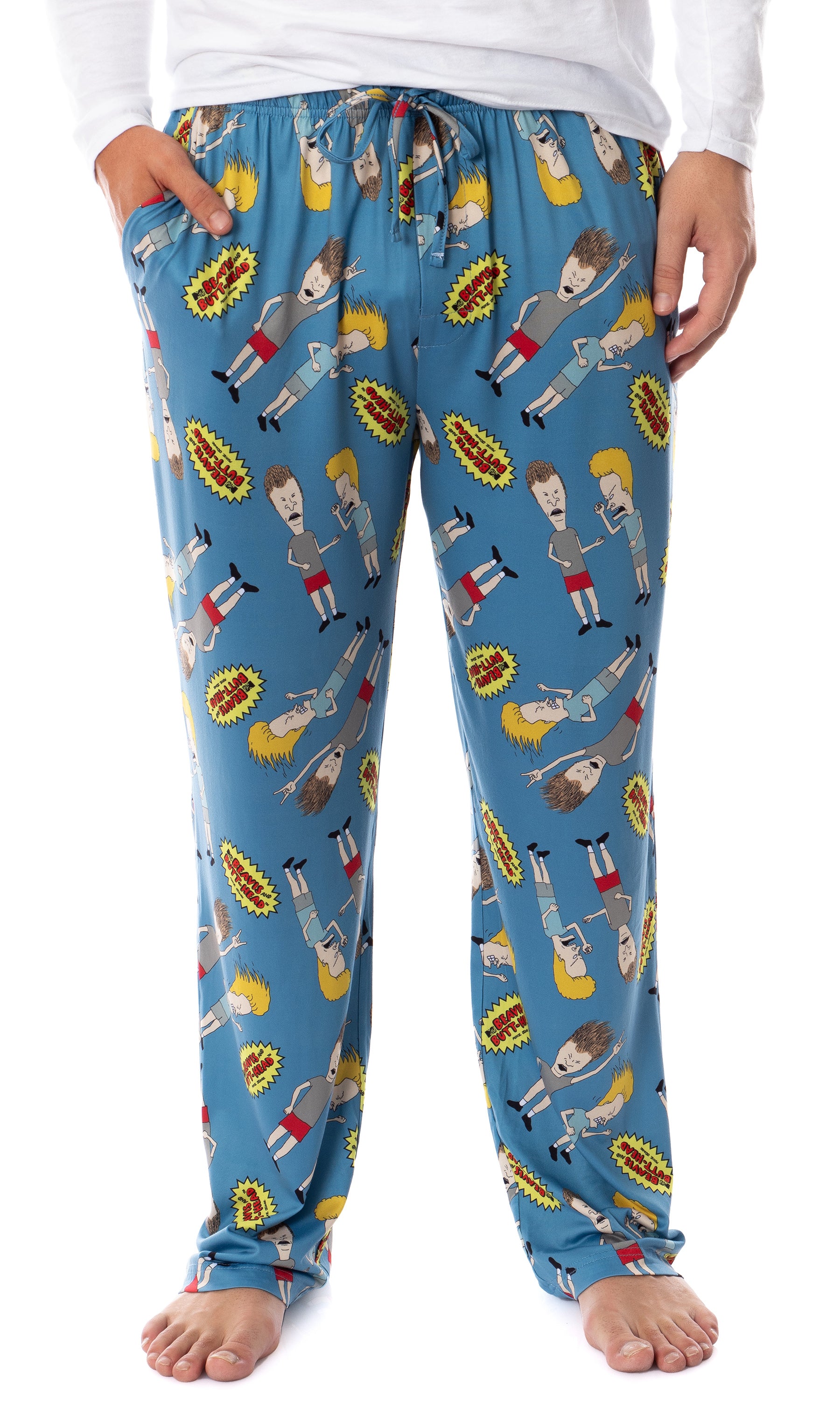MTV Mens' Beavis and Butt-Head Logo TV Show Sleep Pajama Pants