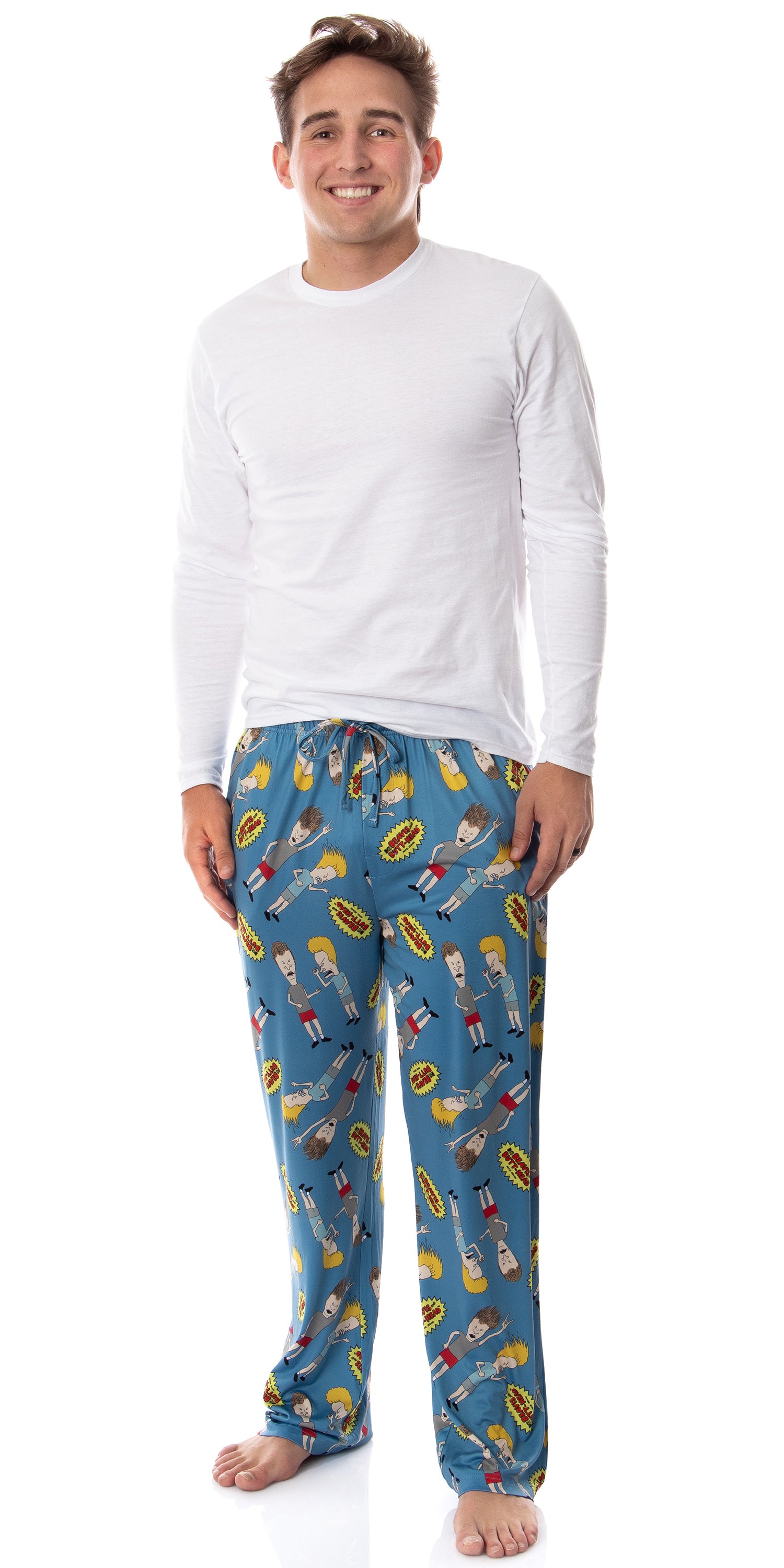 MTV Mens' Beavis and Butt-Head Logo TV Show Sleep Pajama Pants