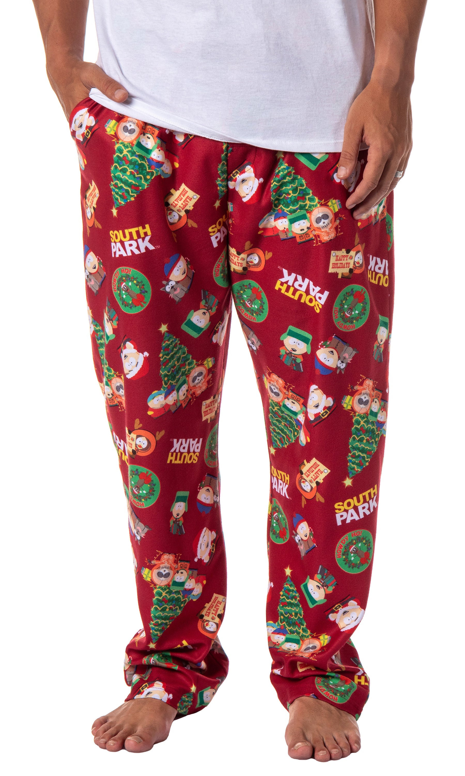 South Park Mens' TV Show Stan Kyle Cartman Kenny Christmas Pajama Pants