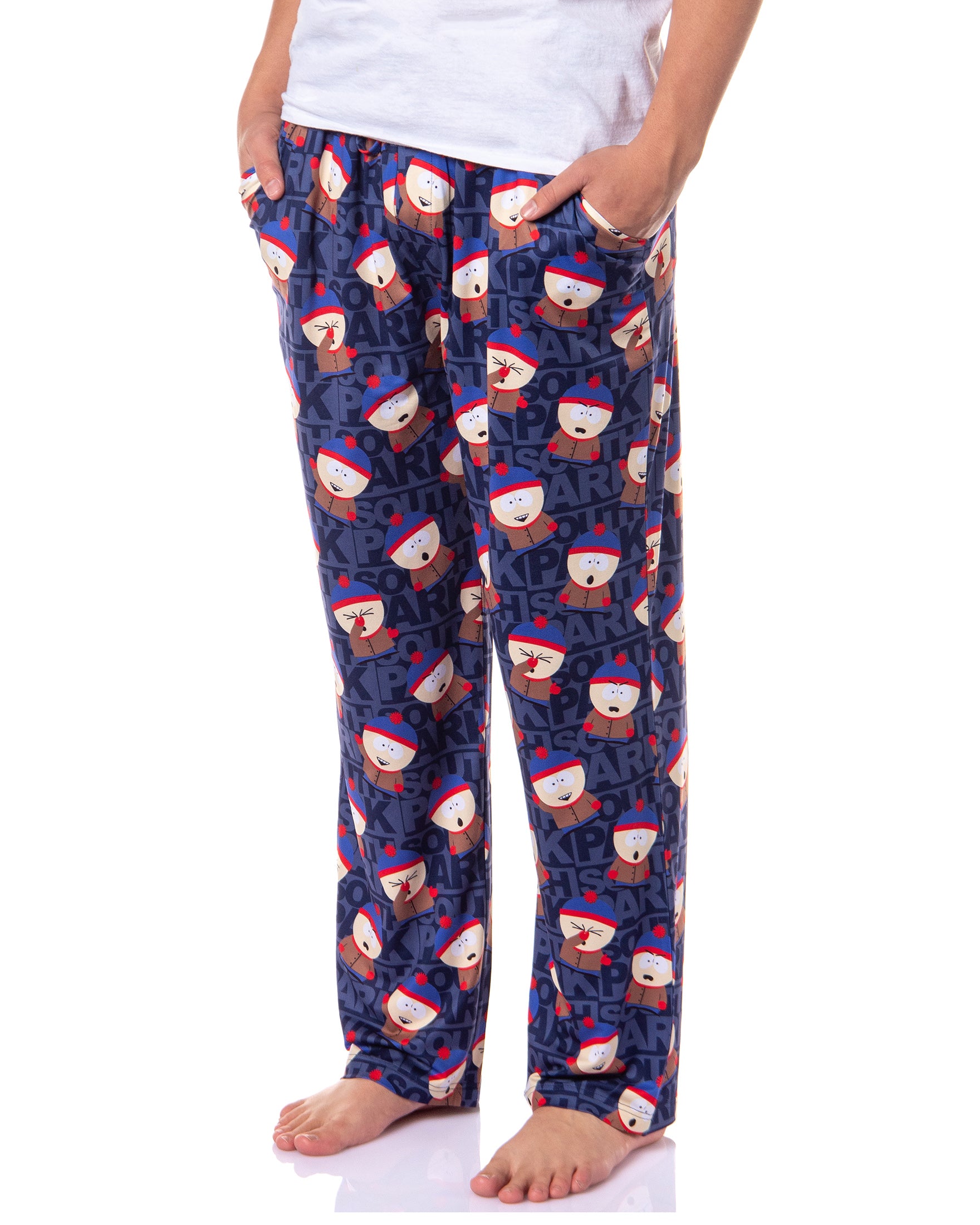 South Park Men's Stan Marsh Expressions Tossed Print Sleep Pajama Pants