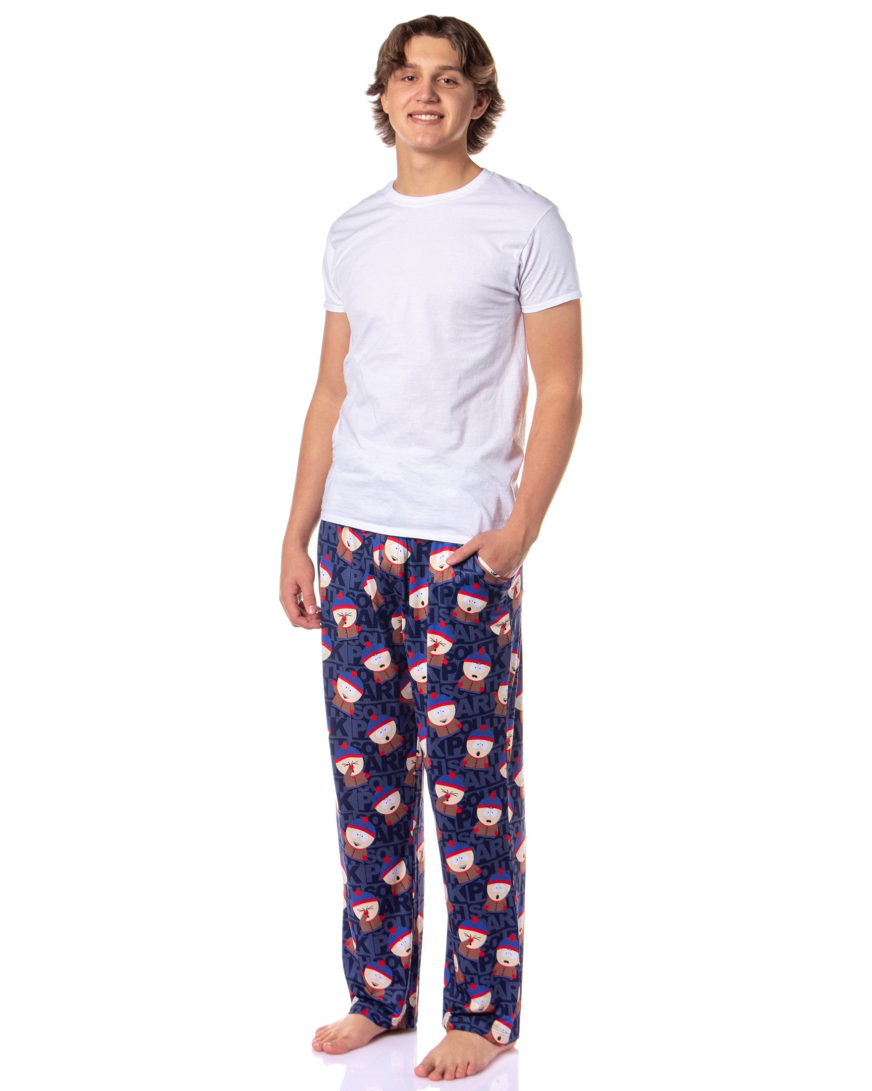 South Park Men's Stan Marsh Expressions Tossed Print Sleep Pajama Pants